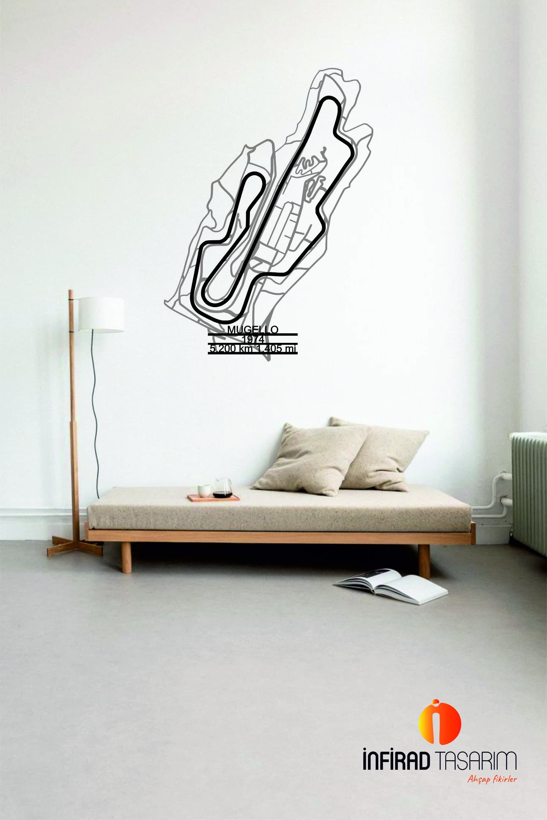 Mugello Circuit Metal Wall Artl Metal Decor Wall Art l Home Decor l Race Track - image 5