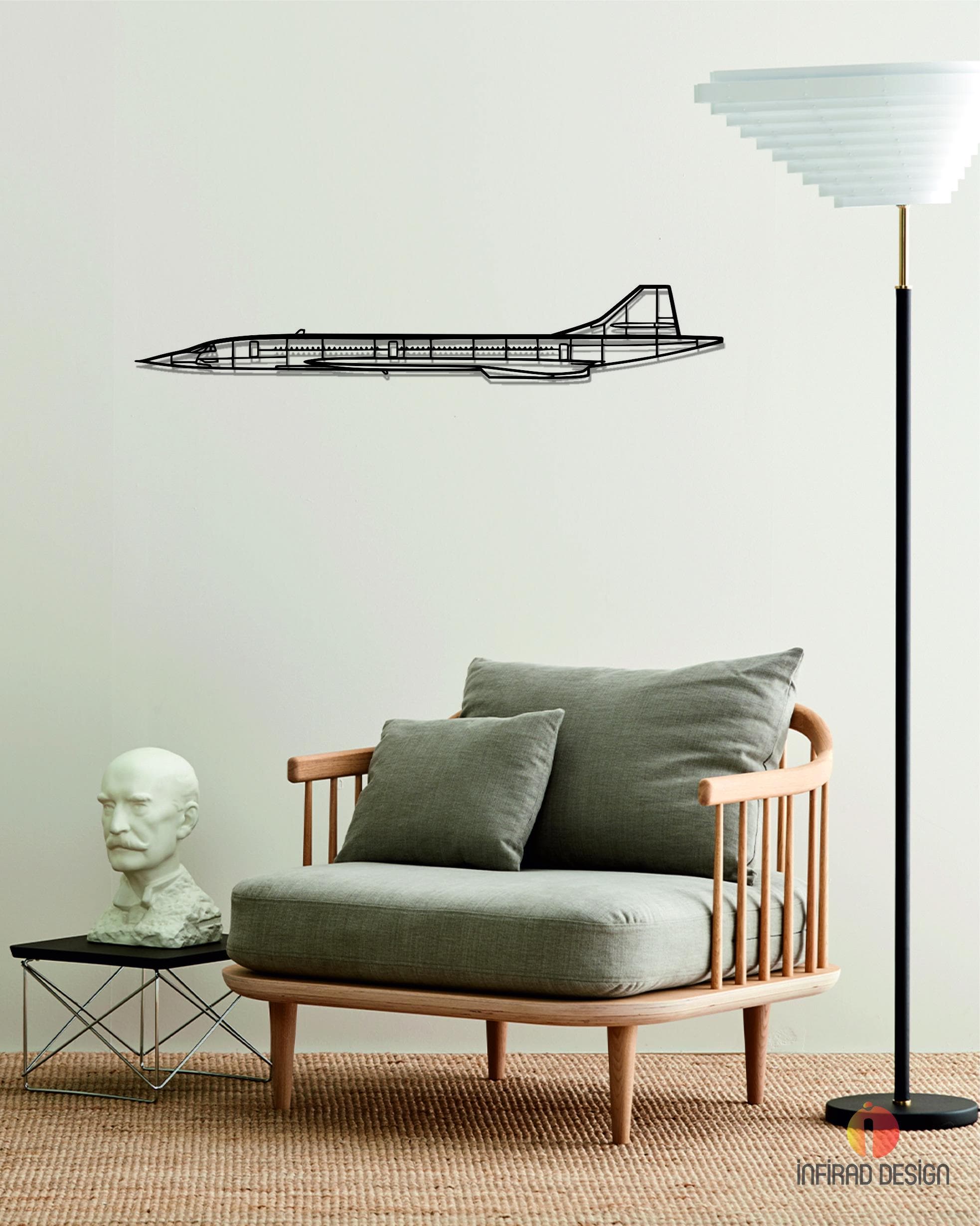 Concorde Aircraft Metal Wall Art | Airplanes Wall Art | Aviation Metal Decor l Gift Metal Decor l Minimalist Decor l Pilot Gift - image 4