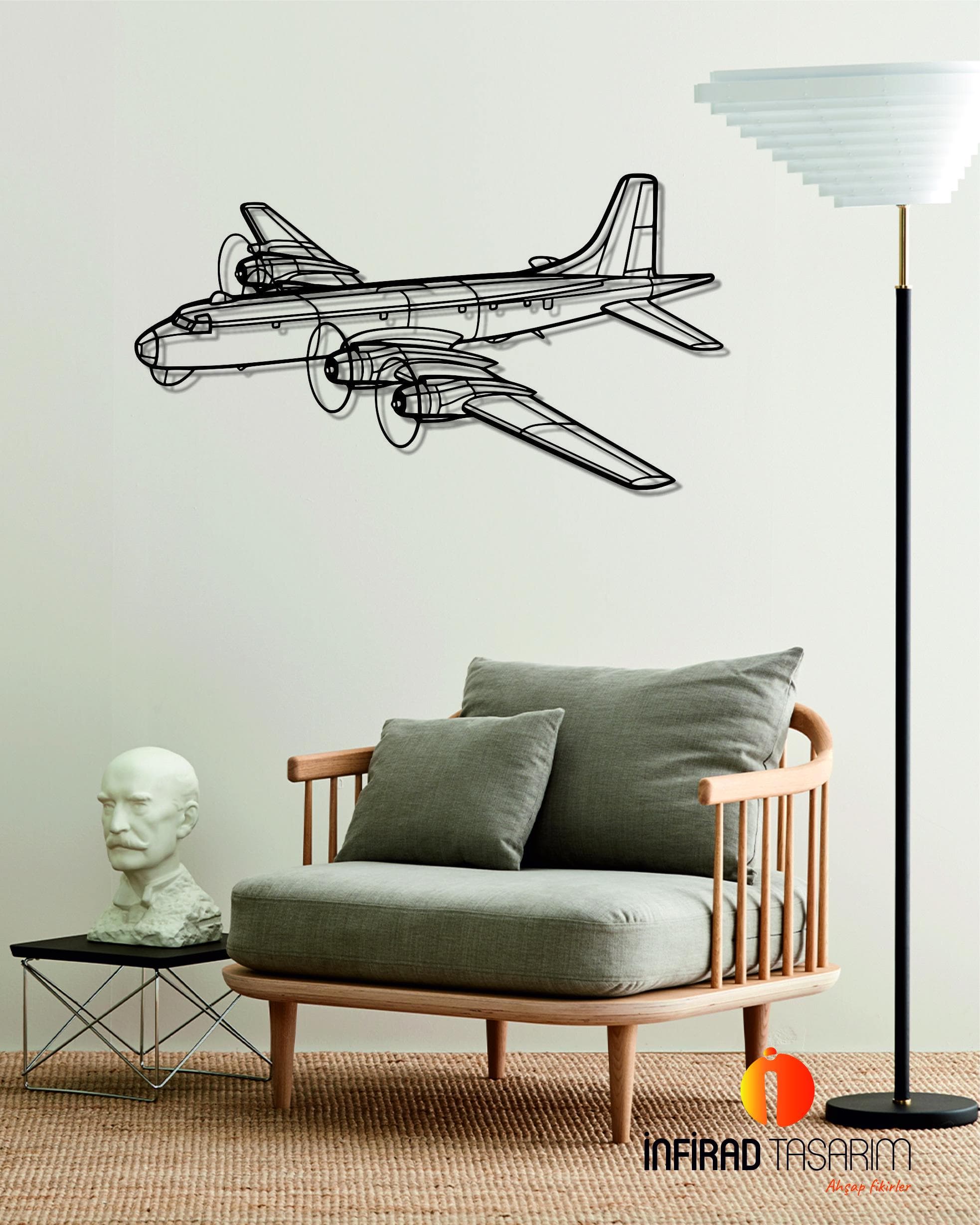 CP-107 Argus Angle Aircraft Metal Wall Art  | Airplanes Wall Art | Airplanes Home Decor l Gift Metal Decor l Minimalist Decor - image 4