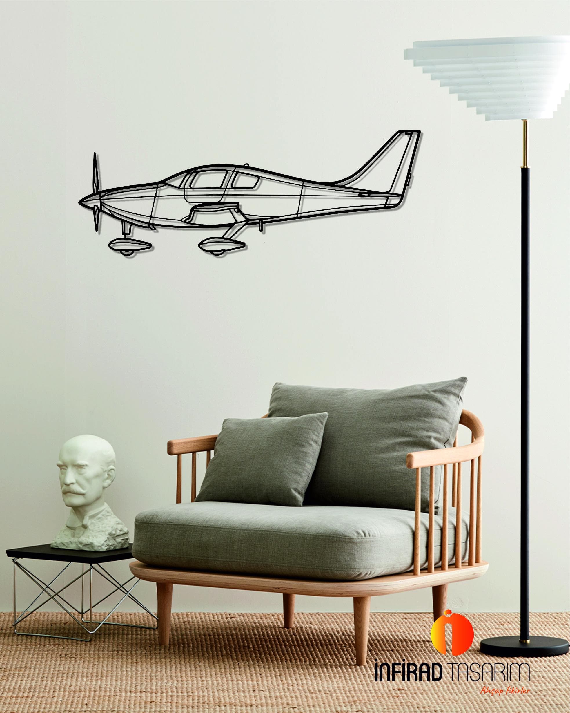 Columbia 350 Aircraft Metal Wall Art  | Airplanes Wall Art | Airplanes Home Decor l Gift Metal Decor l Minimalist Decor - image 4
