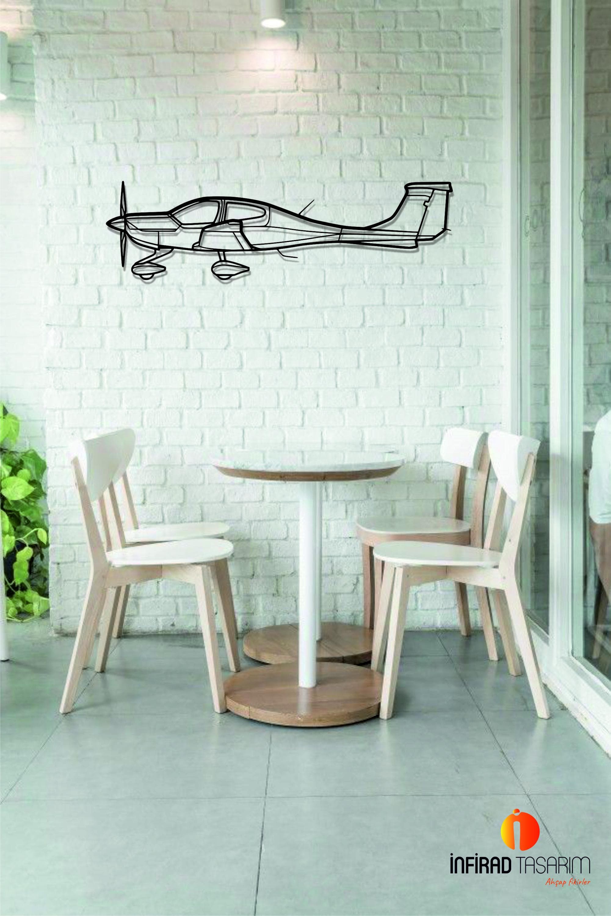 DA40 Aircraft Silhouette Metal Wall Art  | Airplanes Wall Art | Airplanes Home Decor l Gift Metal Decor l Minimalist Decor - image 5