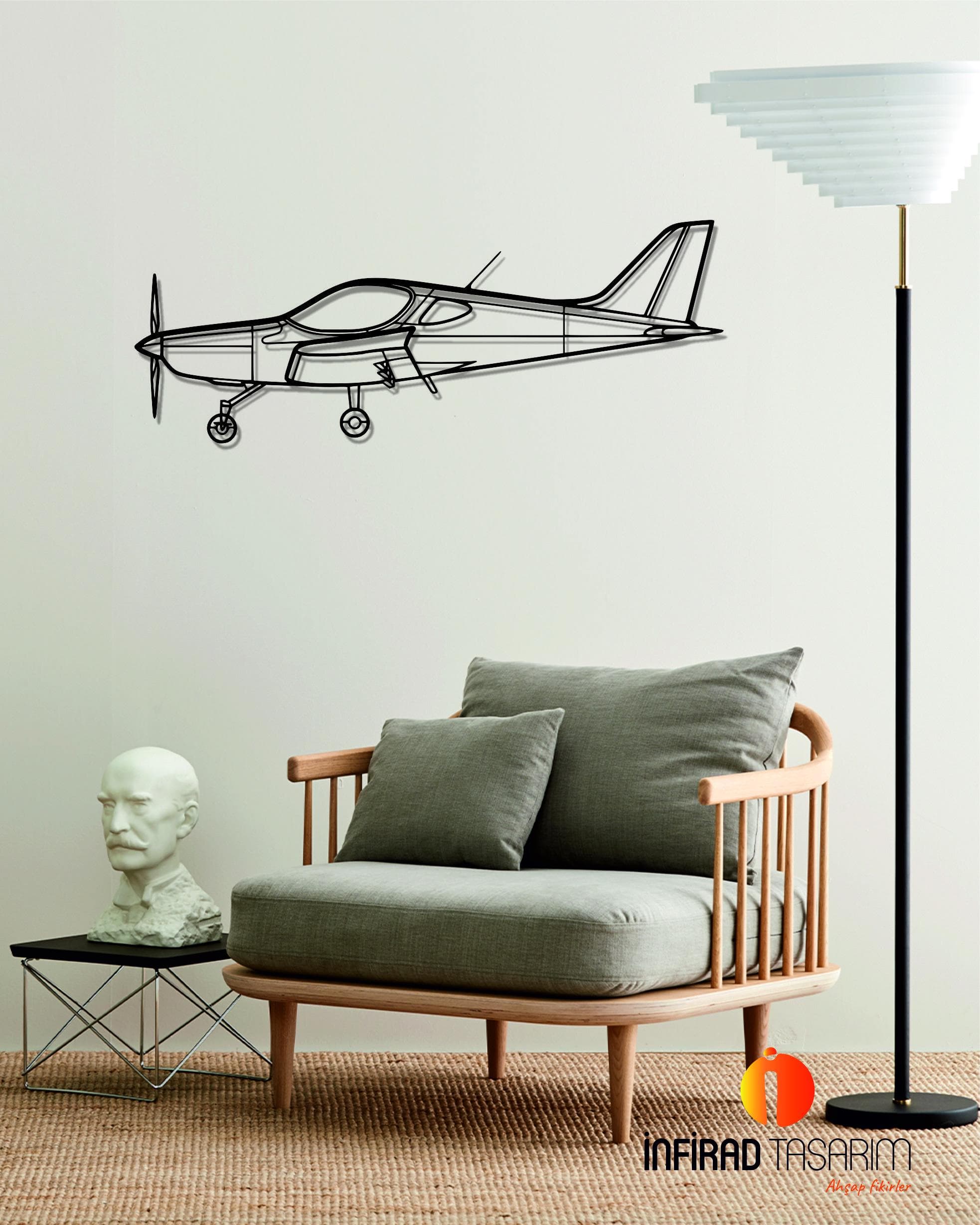 Bristell Airplanes  Metal Wall Art  | Airplanes Wall Art | Airplanes Home Decor l Gift Metal Decor l Minimalist Decor - image 4