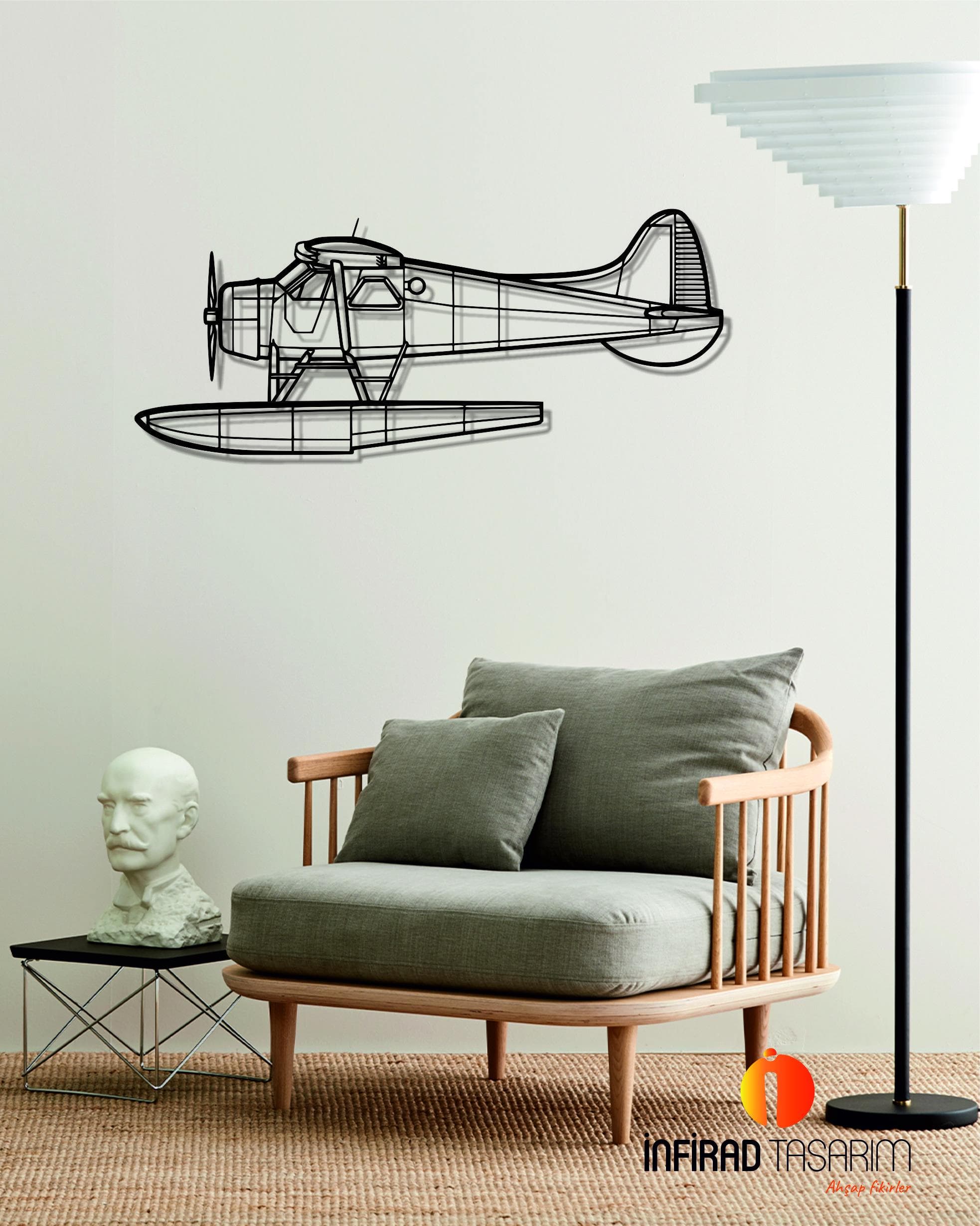 de Havilland Beaver Aircraft Metal Wall Art  | Airplanes Wall Art | Airplanes Home Decor l Gift Metal Decor l Minimalist Decor - image 4