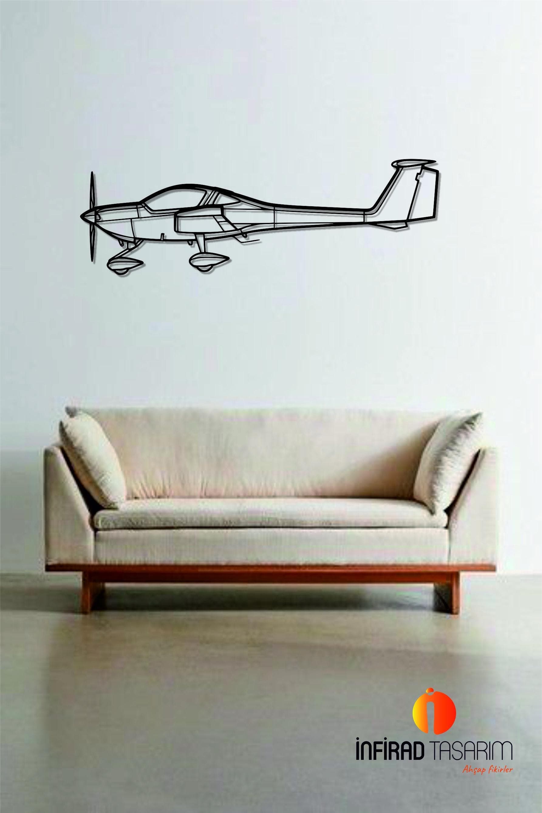 DA20 Aircraft Silhouette Metal Wall Art | Airplanes Wall Art | Airplanes Home Decor l Gift Metal Decor l Minimalist Decor - image 3