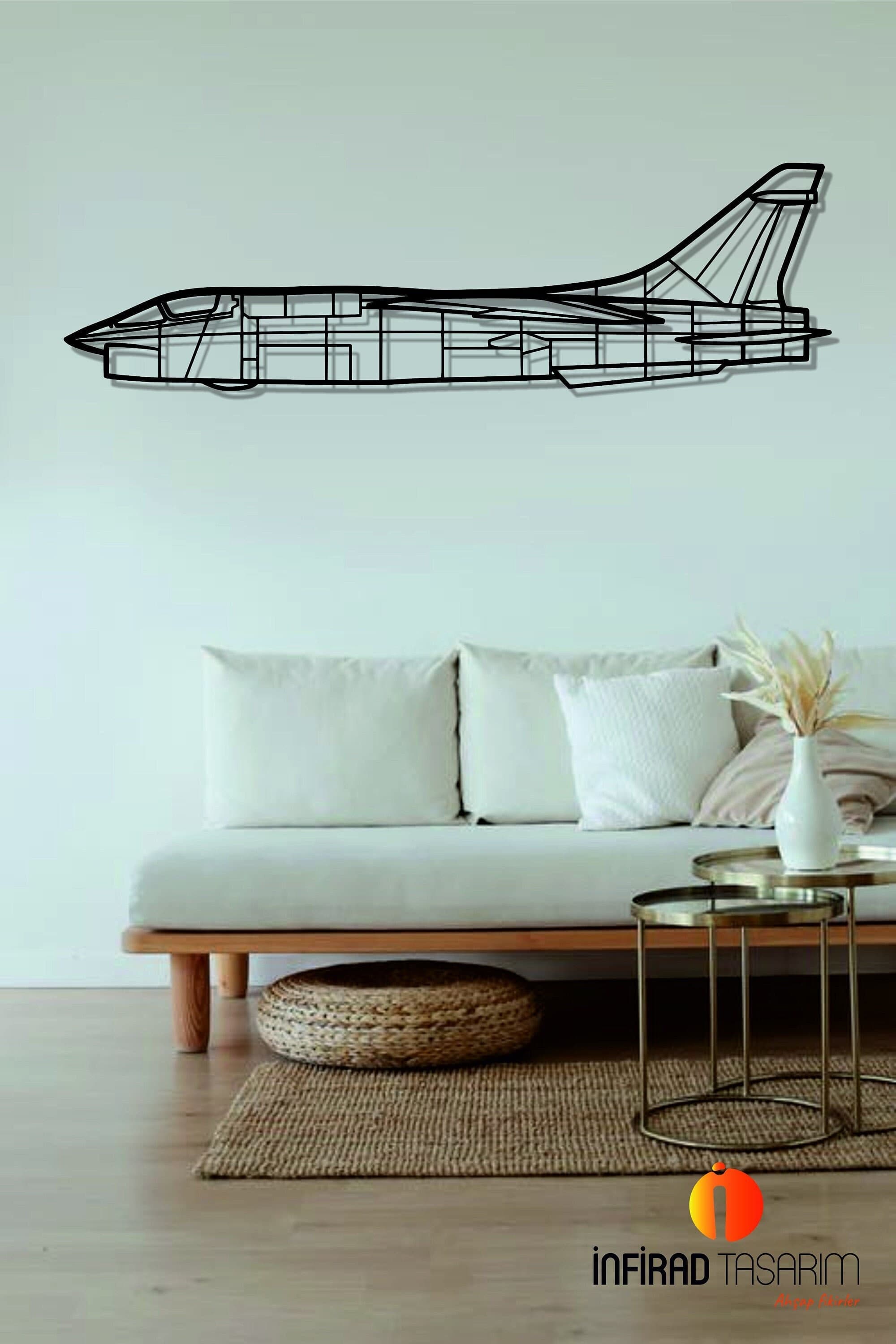 RF-8G Airplanes  Metal Wall Art  | Airplanes Wall Art | Airplanes Home Decor l Gift Metal Decor l Minimalist Decor