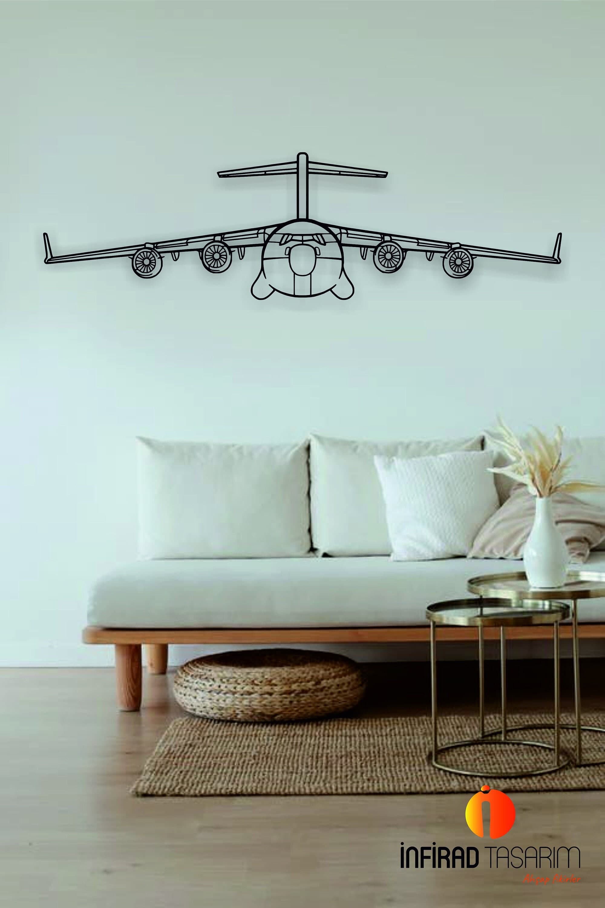 C-17 Globemaster III Airplanes  Metal Wall Art  | Airplanes Wall Art | Airplanes Home Decor l Gift Metal Decor l Minimalist Decor