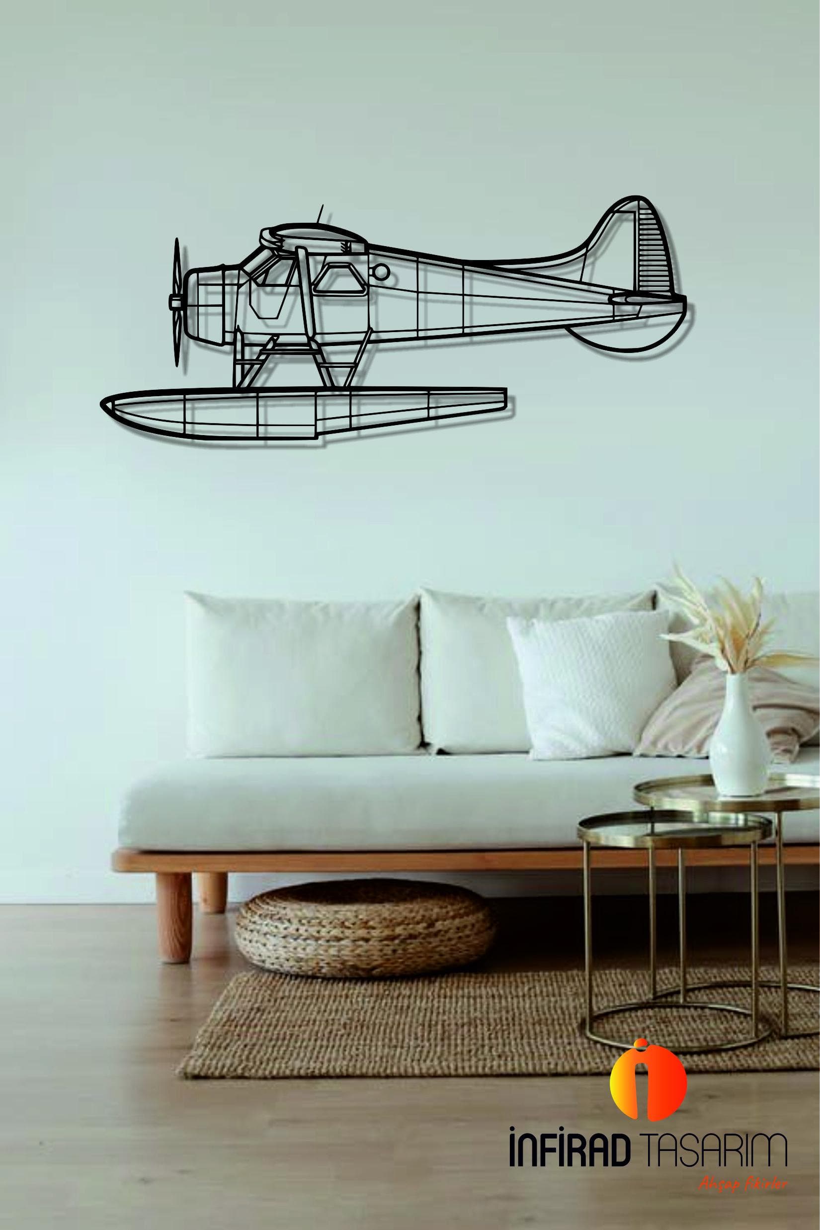 de Havilland Beaver Aircraft Metal Wall Art  | Airplanes Wall Art | Airplanes Home Decor l Gift Metal Decor l Minimalist Decor
