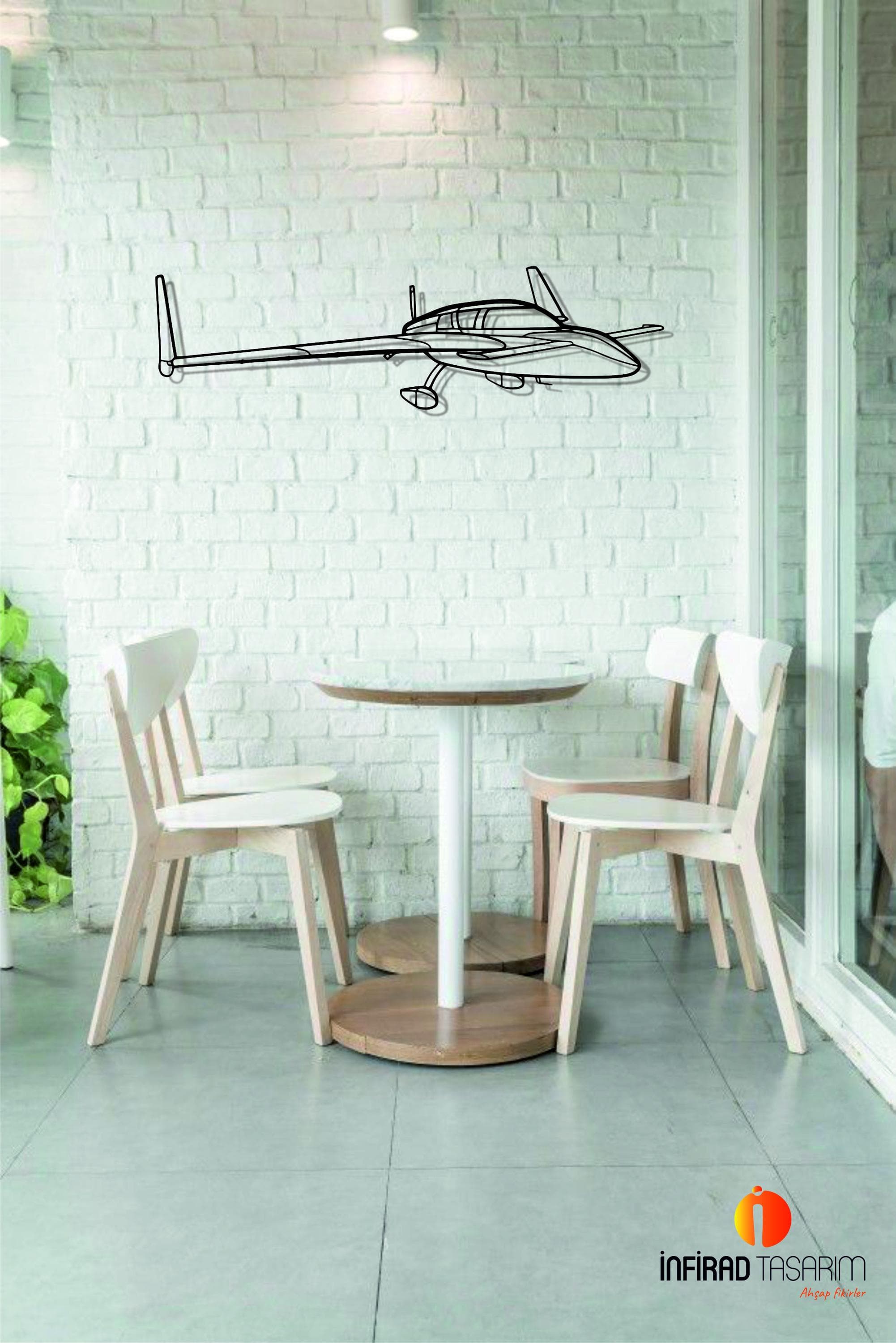 Cozy MK IV Angle Aircraft Metal Wall Art  | Airplanes Wall Art | Airplanes Home Decor l Gift Metal Decor l Minimalist Decor - image 2