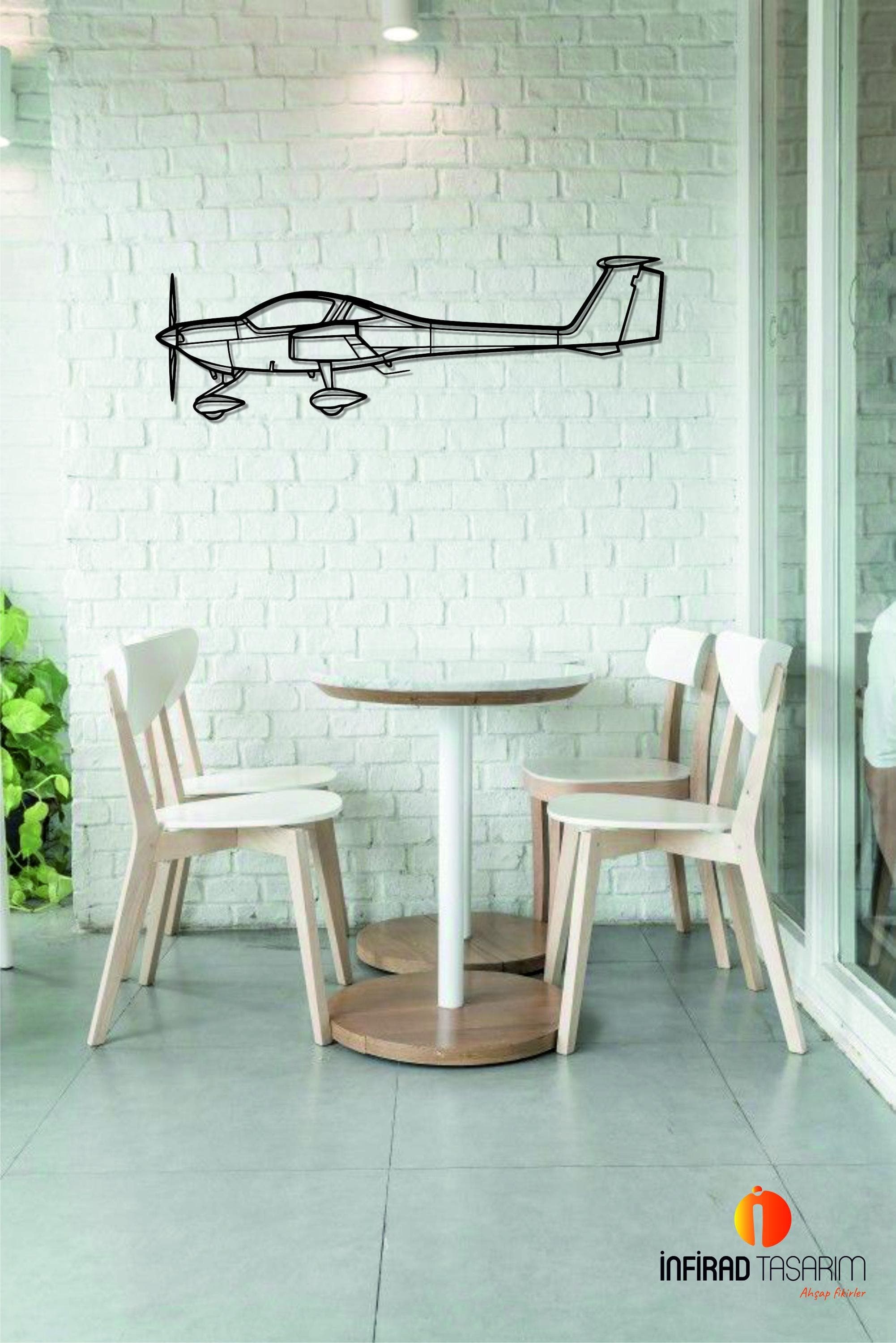 DA20 Aircraft Silhouette Metal Wall Art | Airplanes Wall Art | Airplanes Home Decor l Gift Metal Decor l Minimalist Decor - image 5