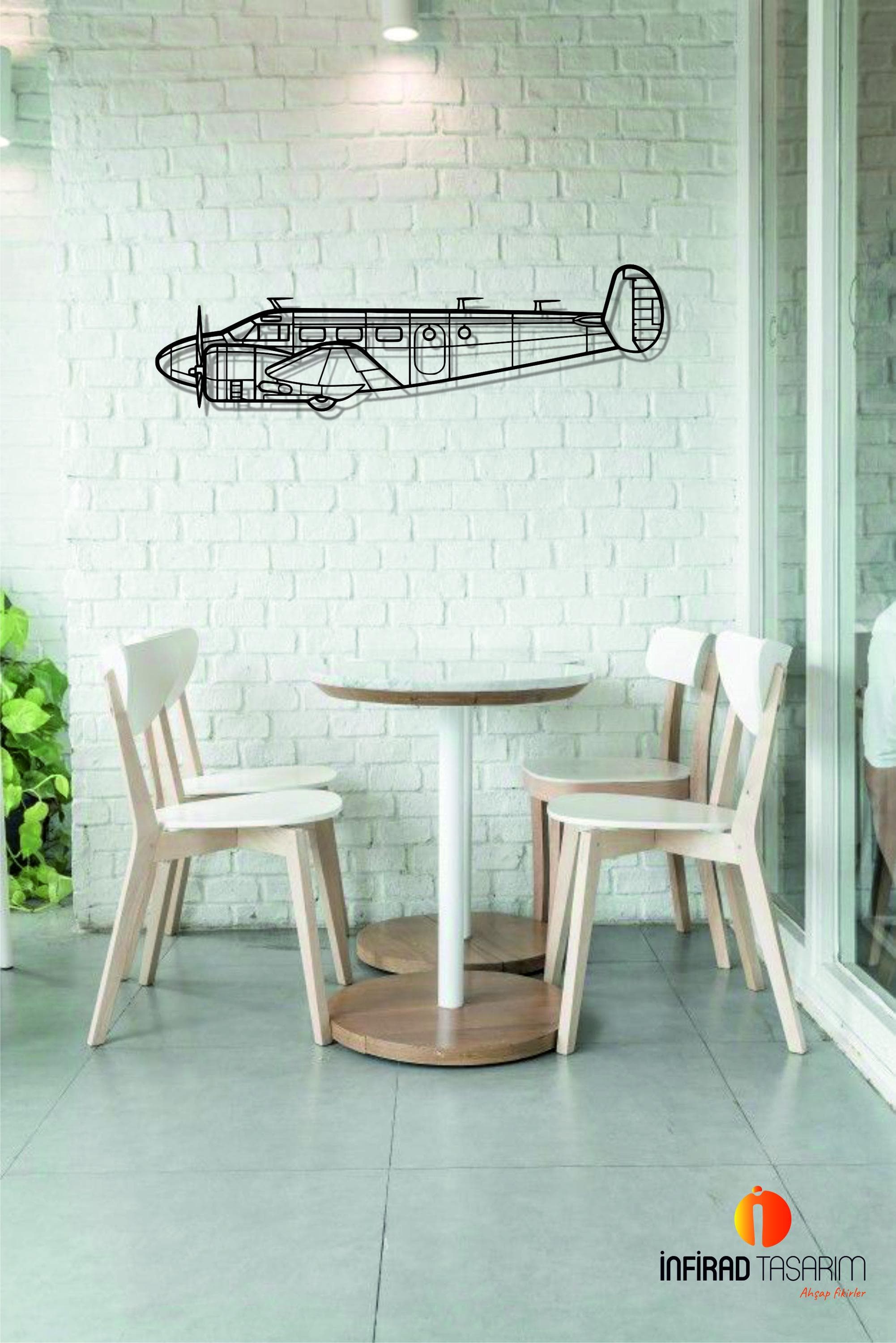 C45-H Expeditor Airplanes  Metal Wall Art  | Airplanes Wall Art | Airplanes Home Decor l Gift Metal Decor l Minimalist Decor - image 5