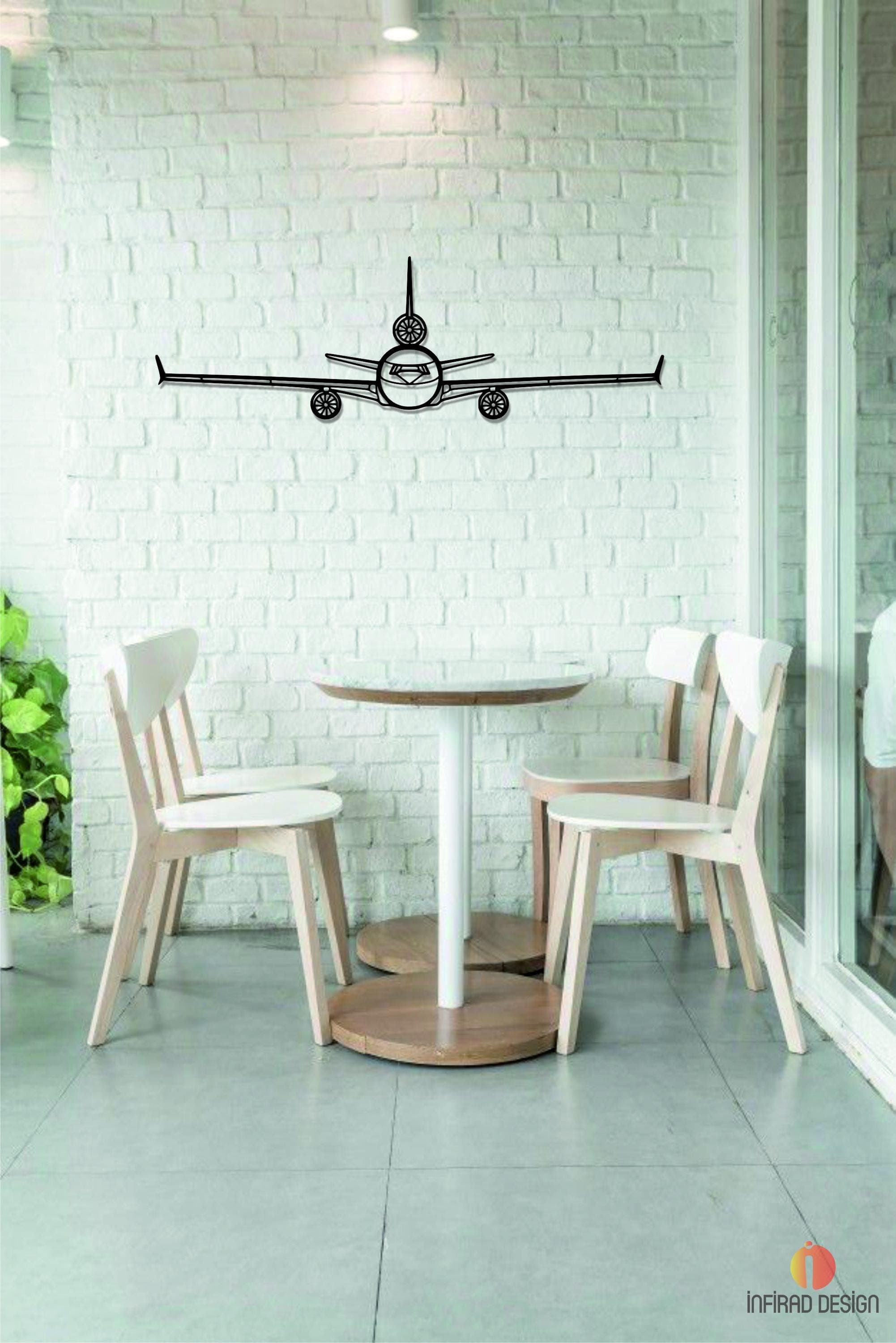 Douglas MD-11 Front Aircraft Metal Wall Art | Airplanes Wall Art | Aviation Metal Decor l Gift Metal Decor l Minimalist Decor l Pilot Gift - image 5