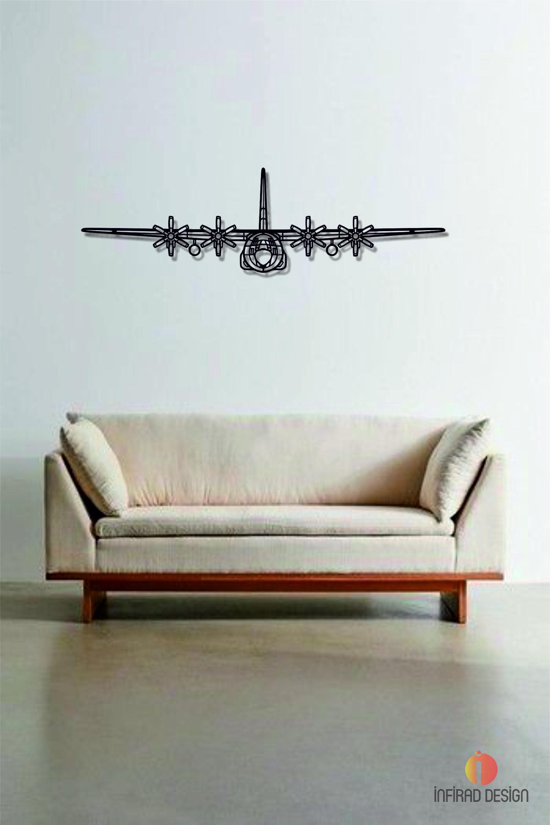 C-180J Aircraft Metal Wall Art | Airplanes Wall Art | Aviation Metal Decor l Gift Metal Decor l Minimalist Decor l Pilot Gift - image 3