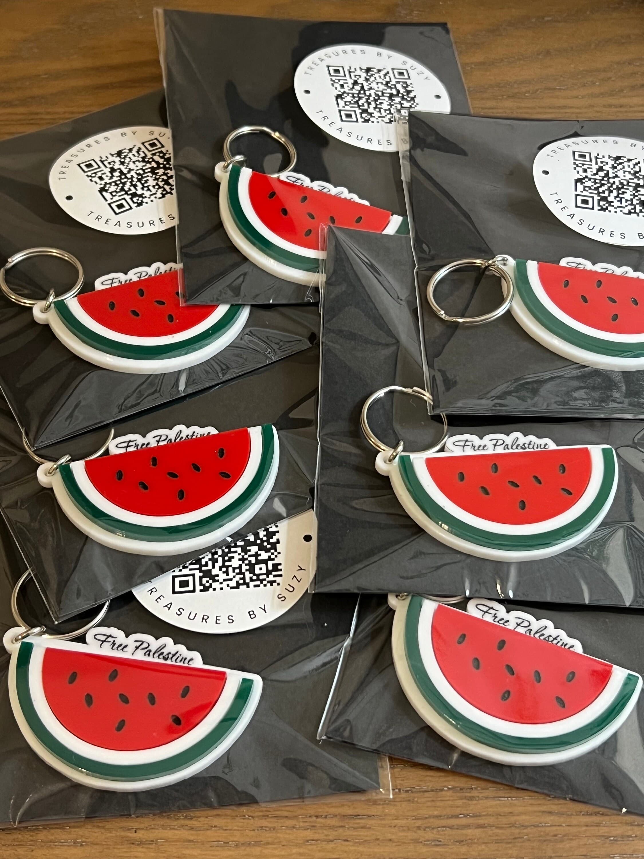 Palestine | WATERMELON | KEY Chain | Acrylic 3D| Free Palestine | Kuffiyeh I Bateekh - image 2
