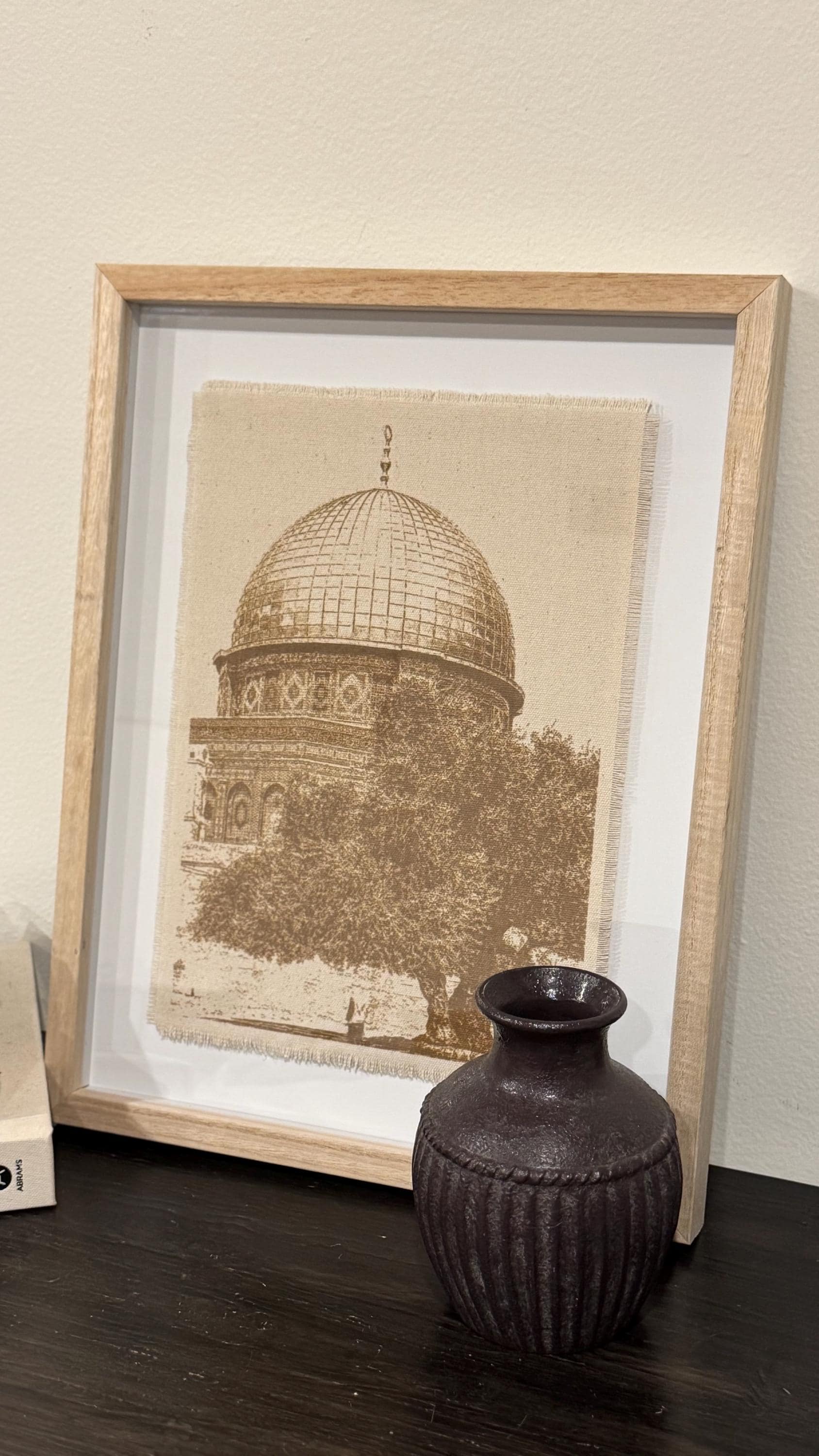 Dome of the Rock Linen Wall Art | Al Aqsa Mosque Print (Framed) - image 4