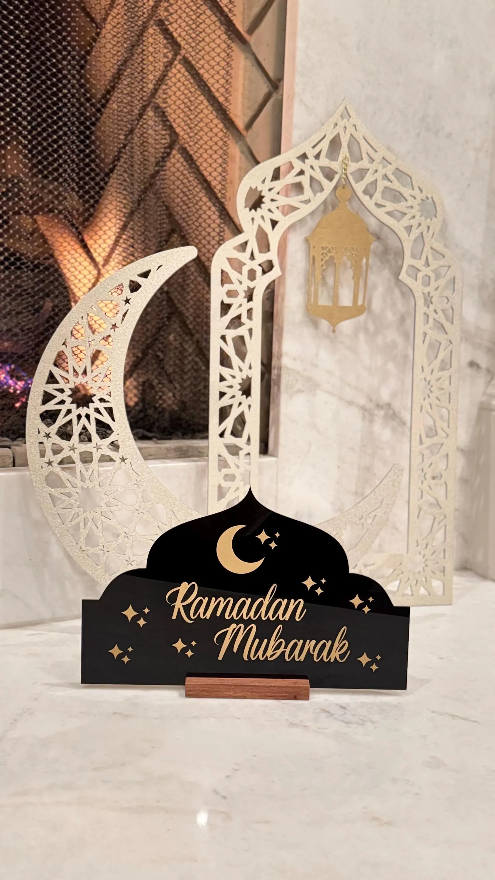 Acrylic Ramadan Mubarak Sign | Modern Islamic Home Decor