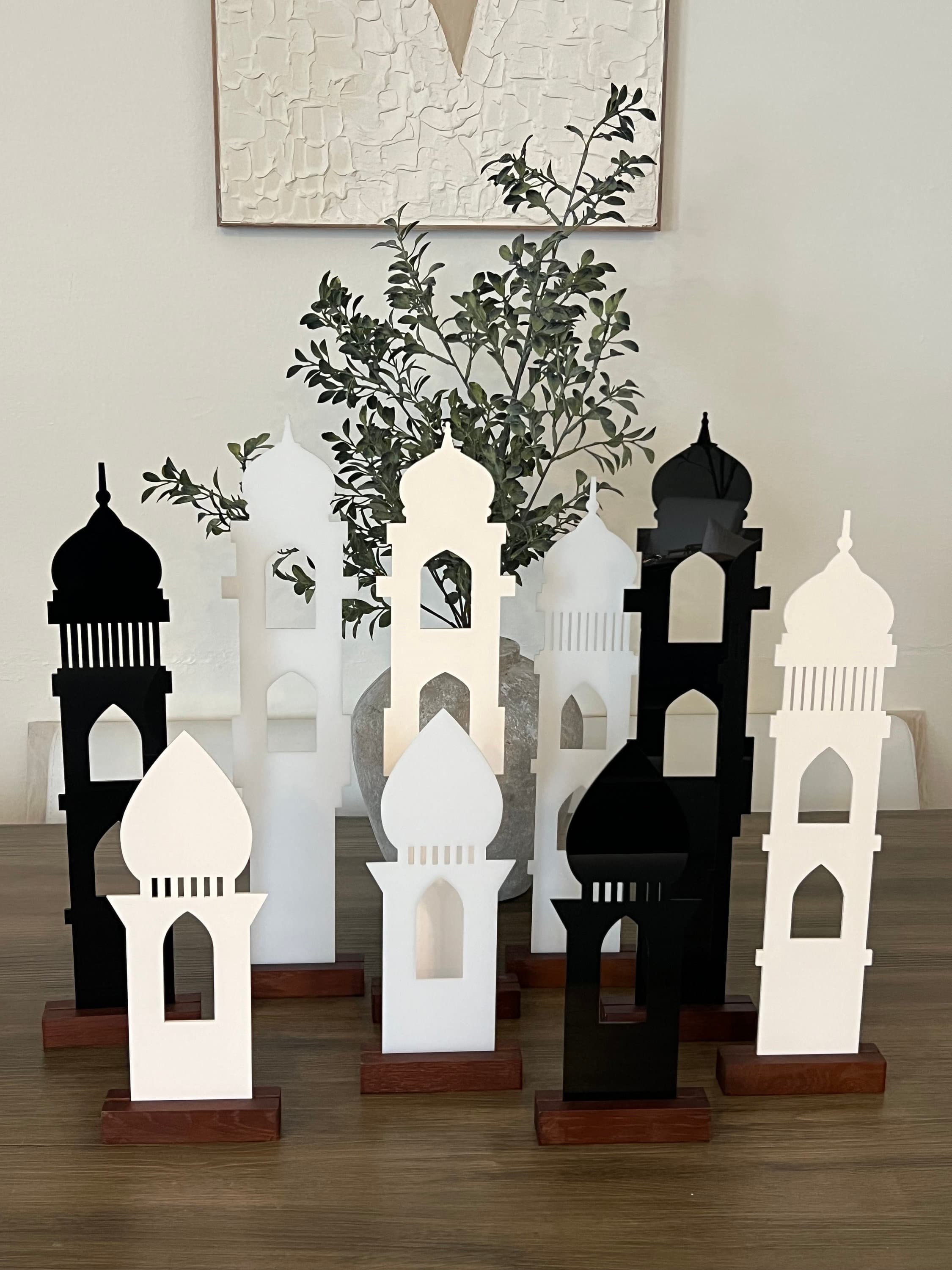 Acrylic Minaret Set | Ramadan Home Decor, Eid Mubarak Centerpiece - image 4