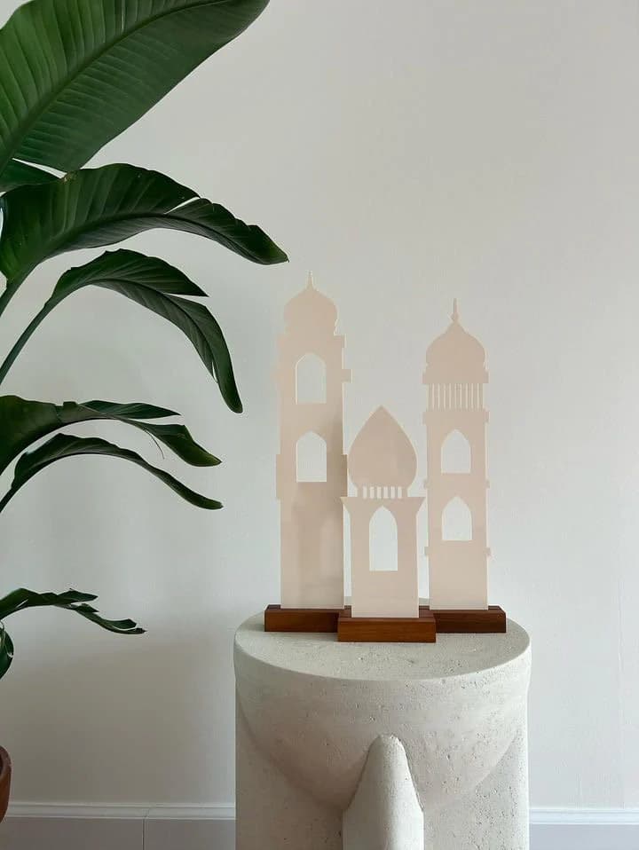 Acrylic Minaret Set | Ramadan Home Decor, Eid Mubarak Centerpiece