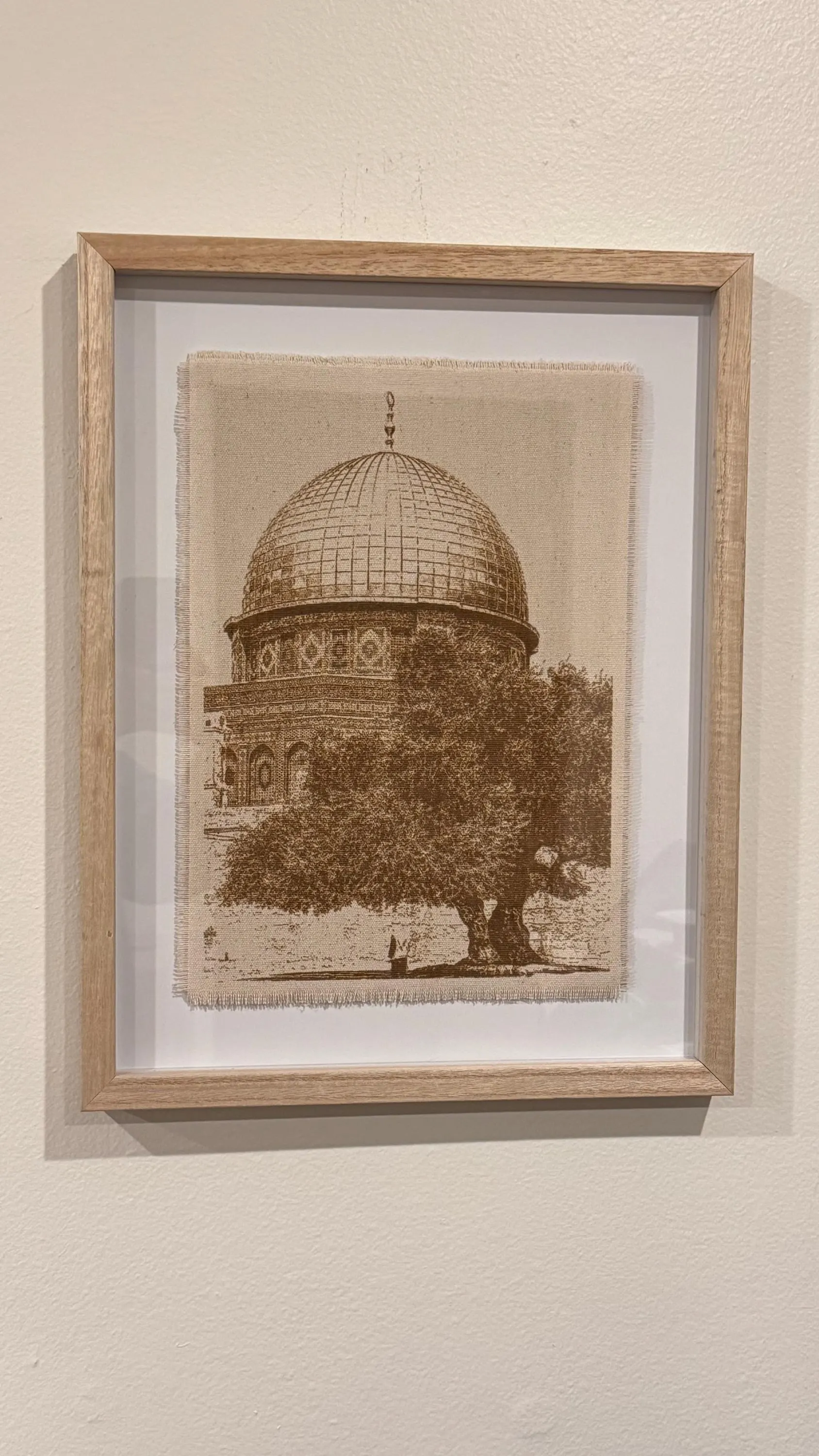 Dome of the Rock Linen Wall Art | Al Aqsa Mosque Print (Framed) - image 3