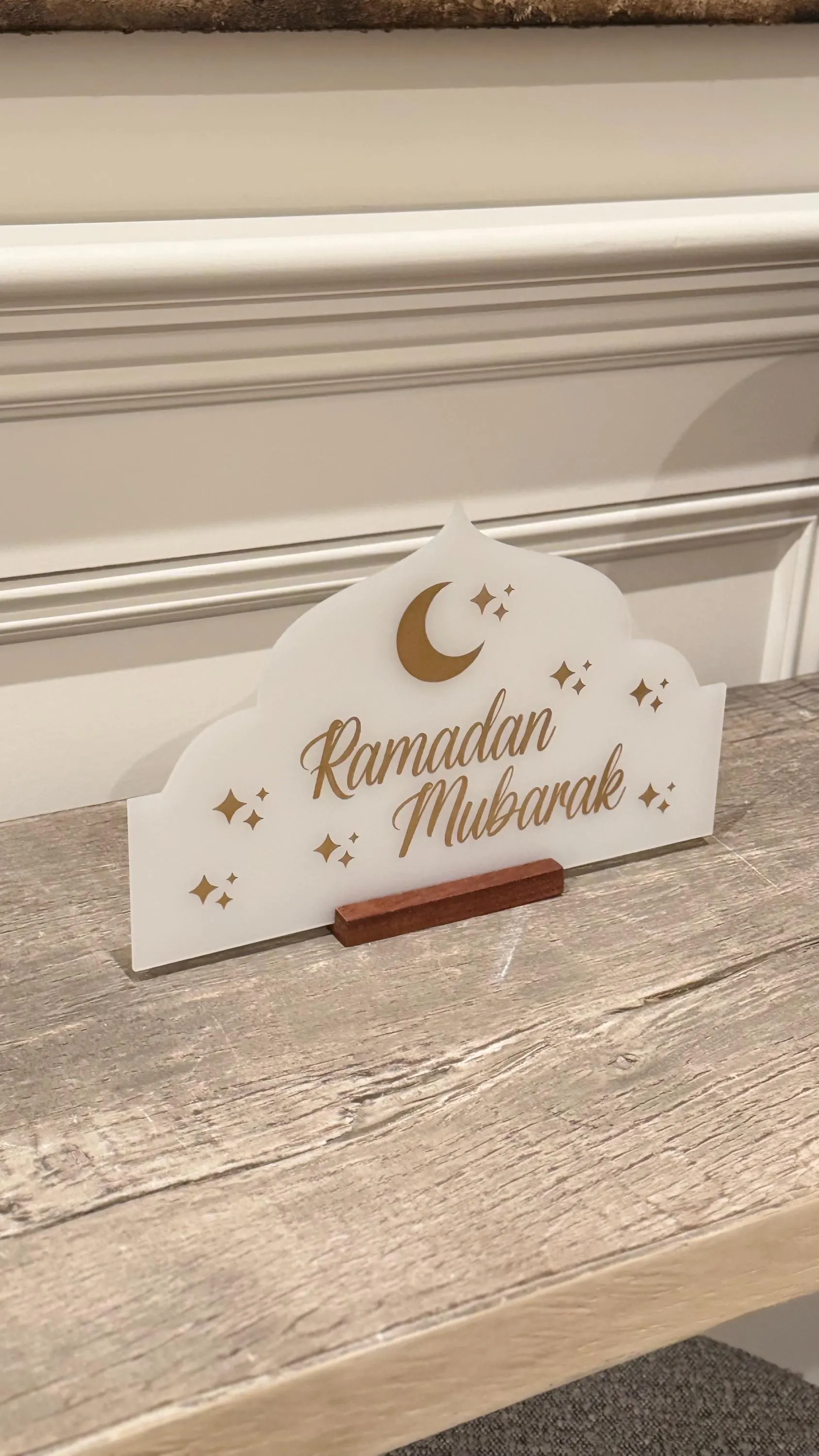 Acrylic Ramadan Mubarak Sign | Modern Islamic Home Decor - image 4