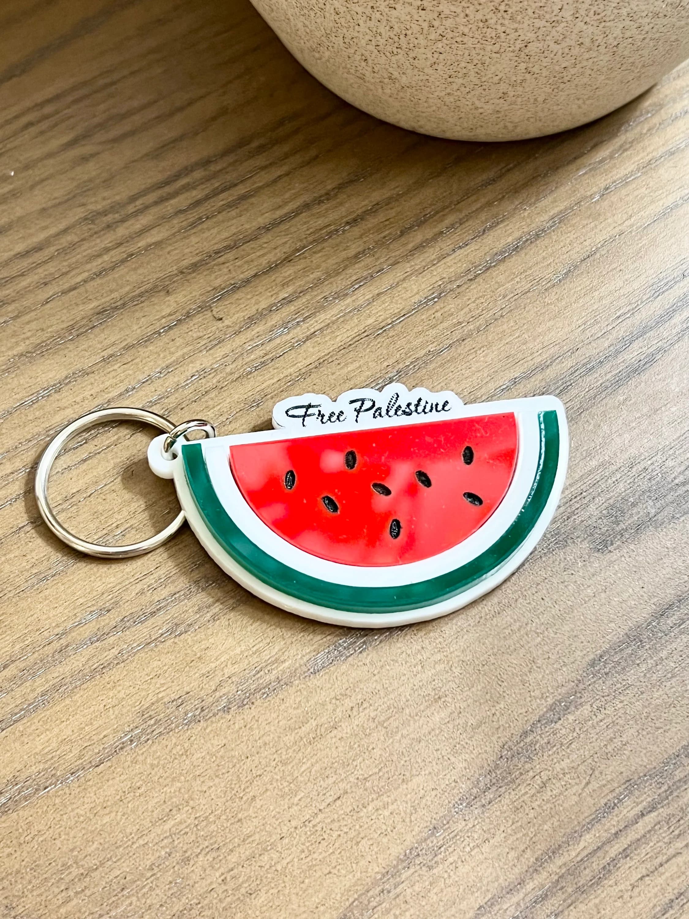 Palestine | WATERMELON | KEY Chain | Acrylic 3D| Free Palestine | Kuffiyeh I Bateekh