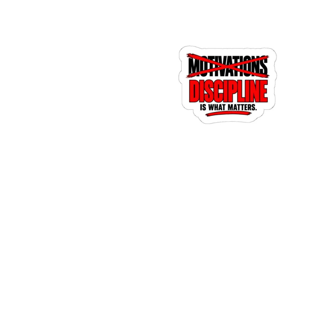 Discipline Is What Matters sticker | Kiss-Cut Sticker