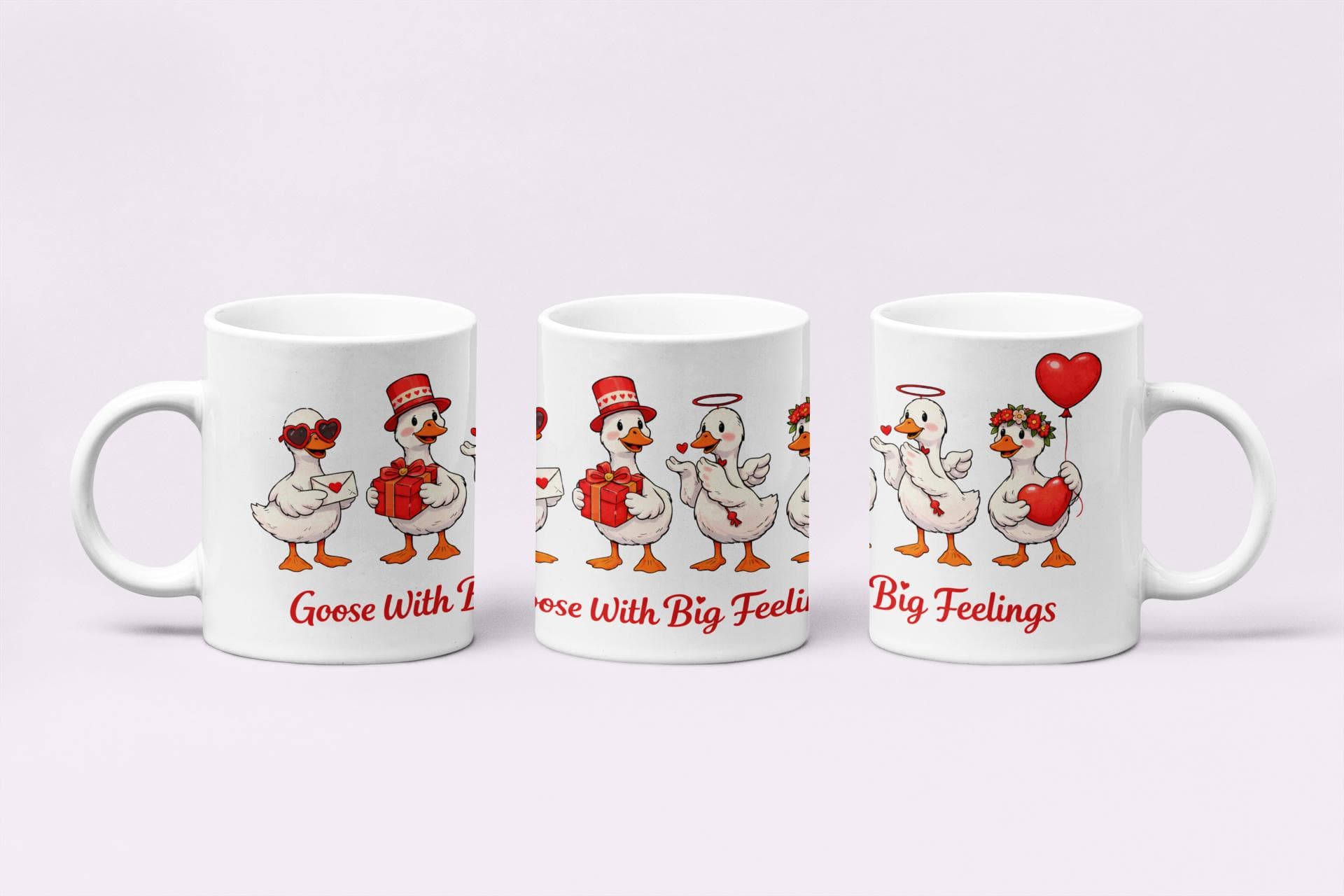 Silly Goose Mug, Romantic Gift Mug, Goose and Duck Love Mug, Cute Ducks Mug, Girlfriend Boyfriend Gift, Funny Animal Valentine Gift - image 2