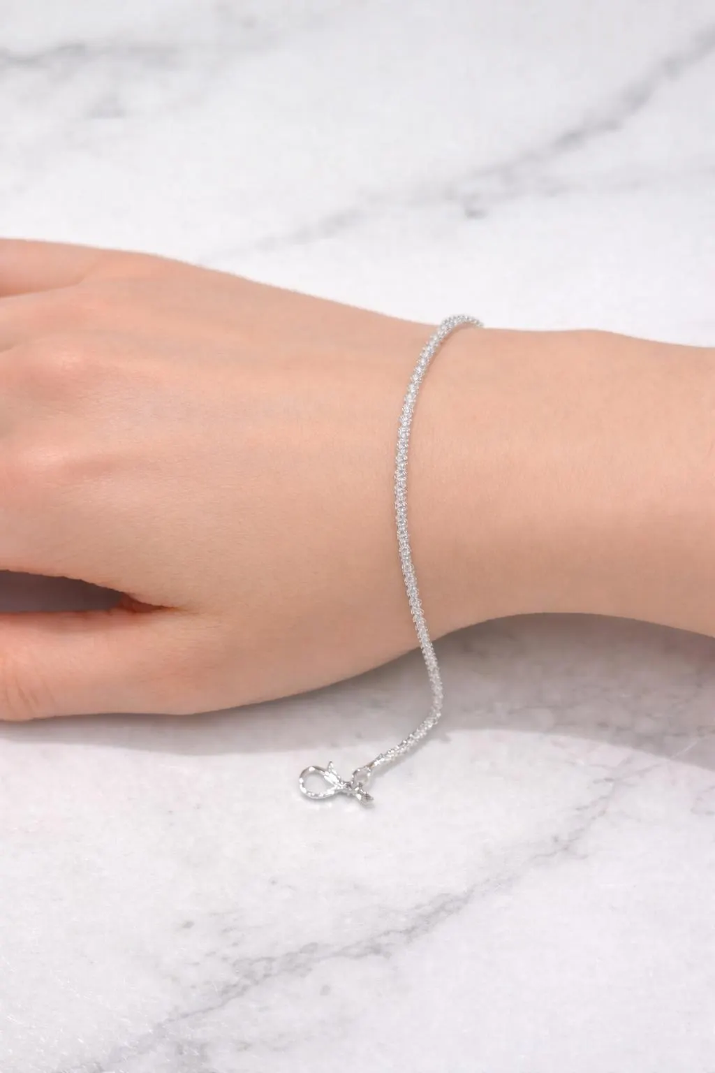 Silver Necklace and Bracelet Set, Mother Gift, Minimalist Collarbone Chain Jewelry, Shiny Silver Plated Women’s Jewelry Set, Gifts For Her - image 4