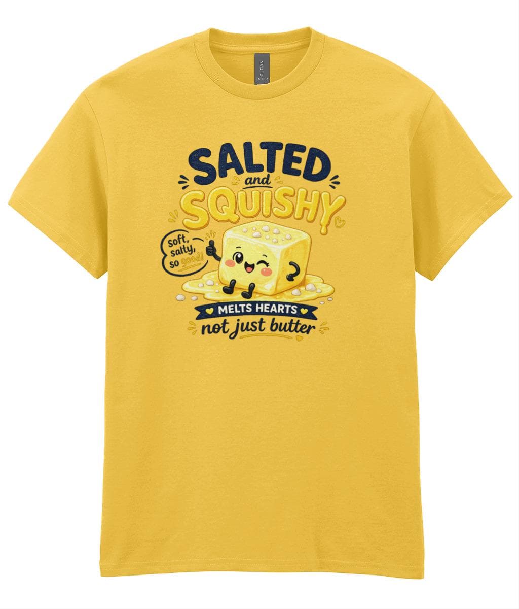 Butter T-Shirt, Salted and Squishy T Shirt, Cute Butter Graphic Tee, Funny Food Pun Shirt - image 3