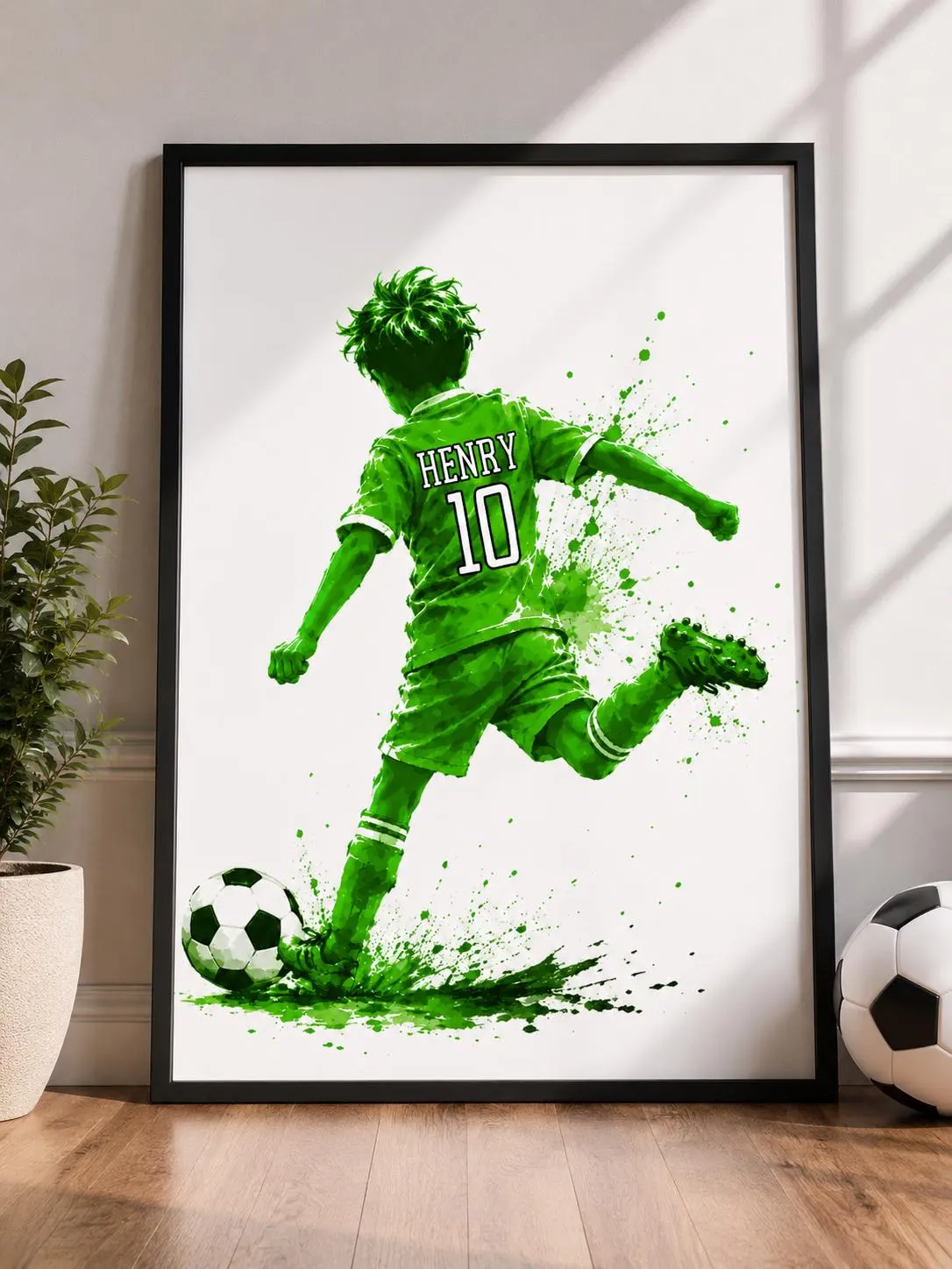 Personalised Football Poster for Boys, Custom Football Wall Art, Kids Bedroom Decor, Football Gift Personalised Soccer Poster - image 4