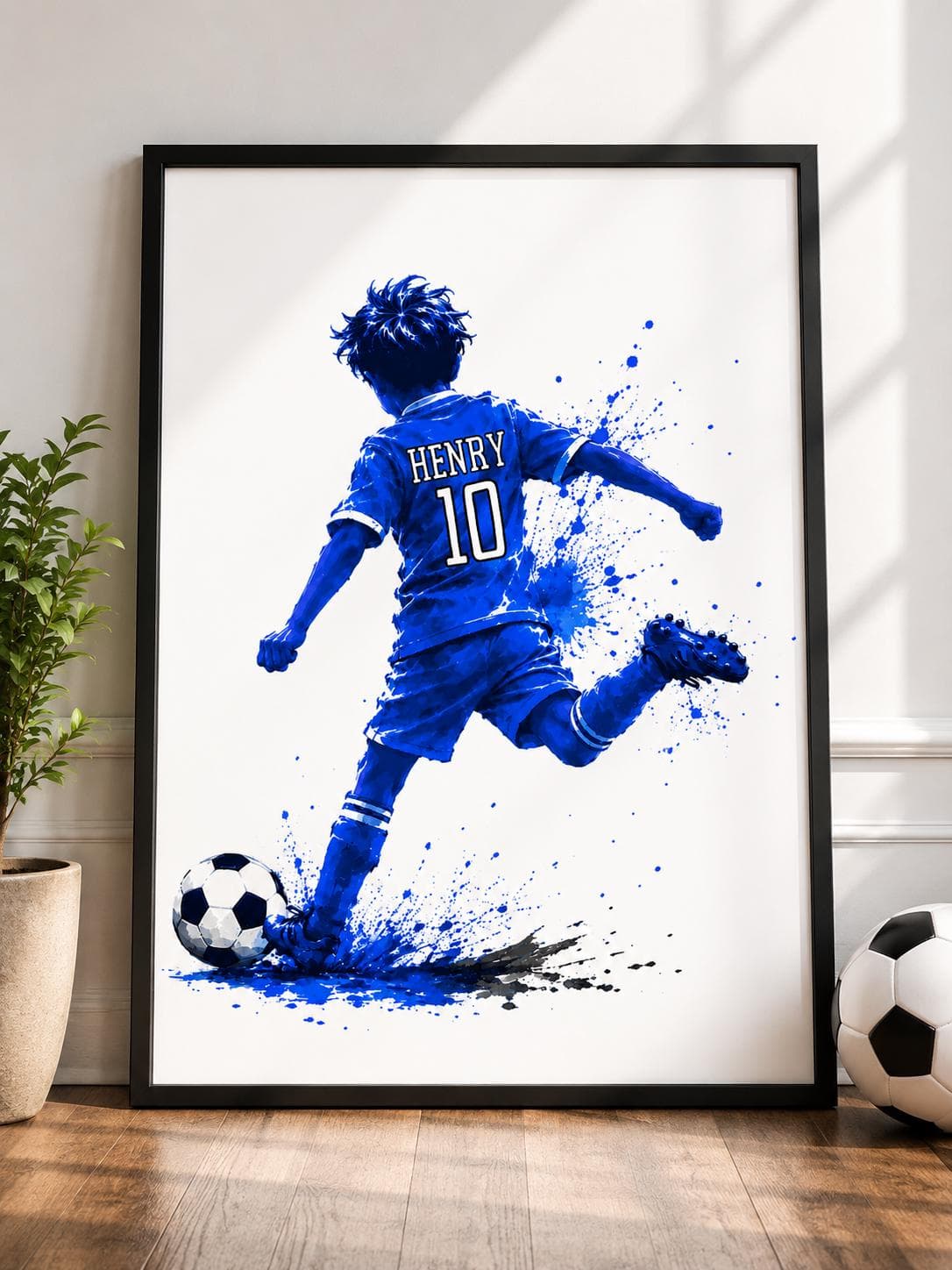 Personalised Football Poster for Boys, Custom Football Wall Art, Kids Bedroom Decor, Football Gift Personalised Soccer Poster - image 5