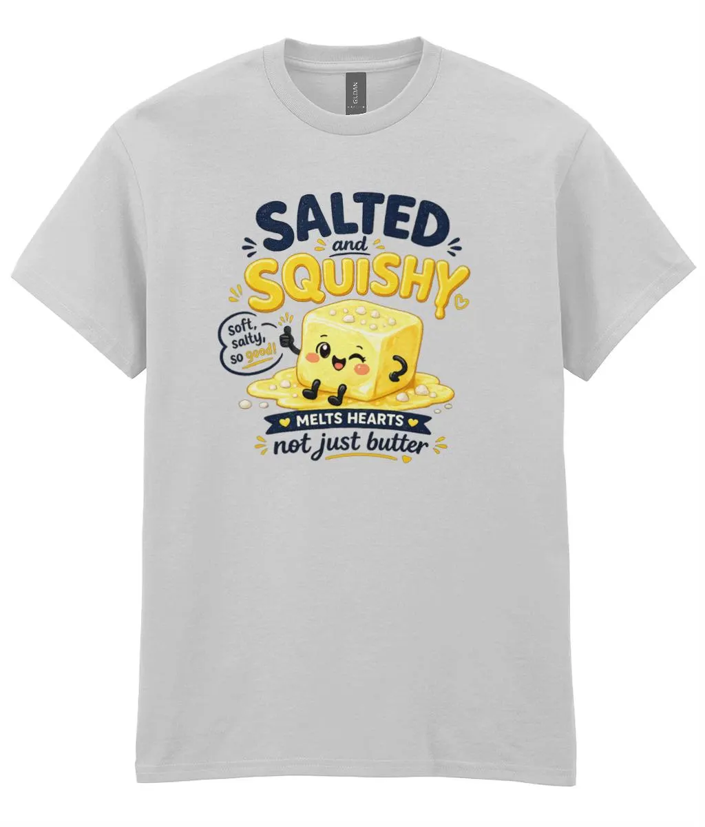 Butter T-Shirt, Salted and Squishy T Shirt, Cute Butter Graphic Tee, Funny Food Pun Shirt - image 2
