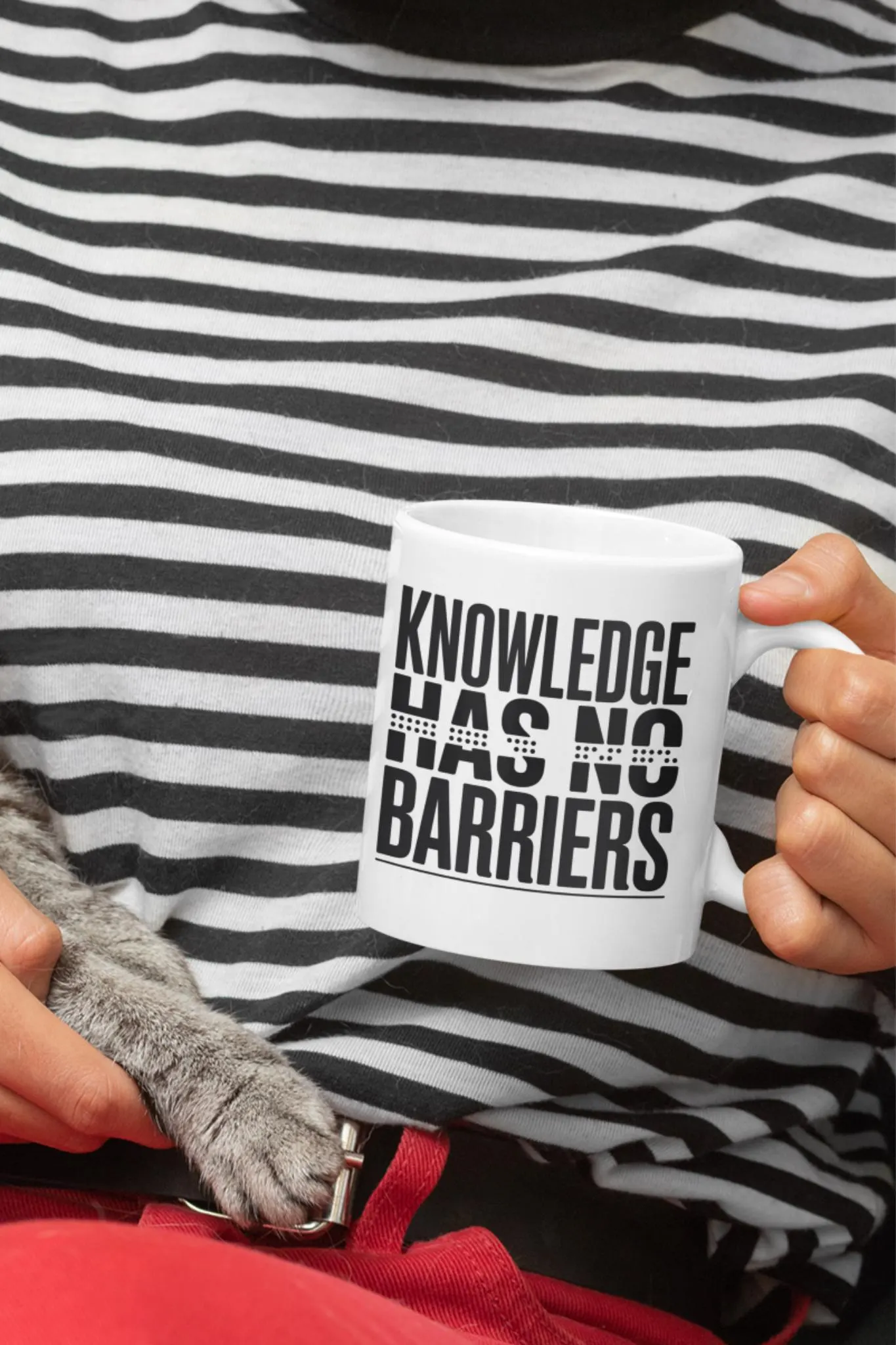 Braille Awareness Mug, Coffee Cup, Inclusive Gift for Teachers, Accessibility Quote Mug, Equality & Education Gift