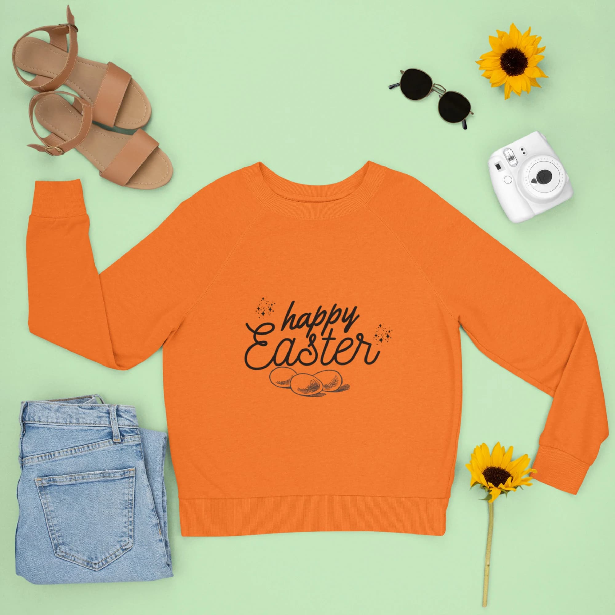 Happy Easter Sweatshirt: Unisex Cotton-Blend, Stylish Fit