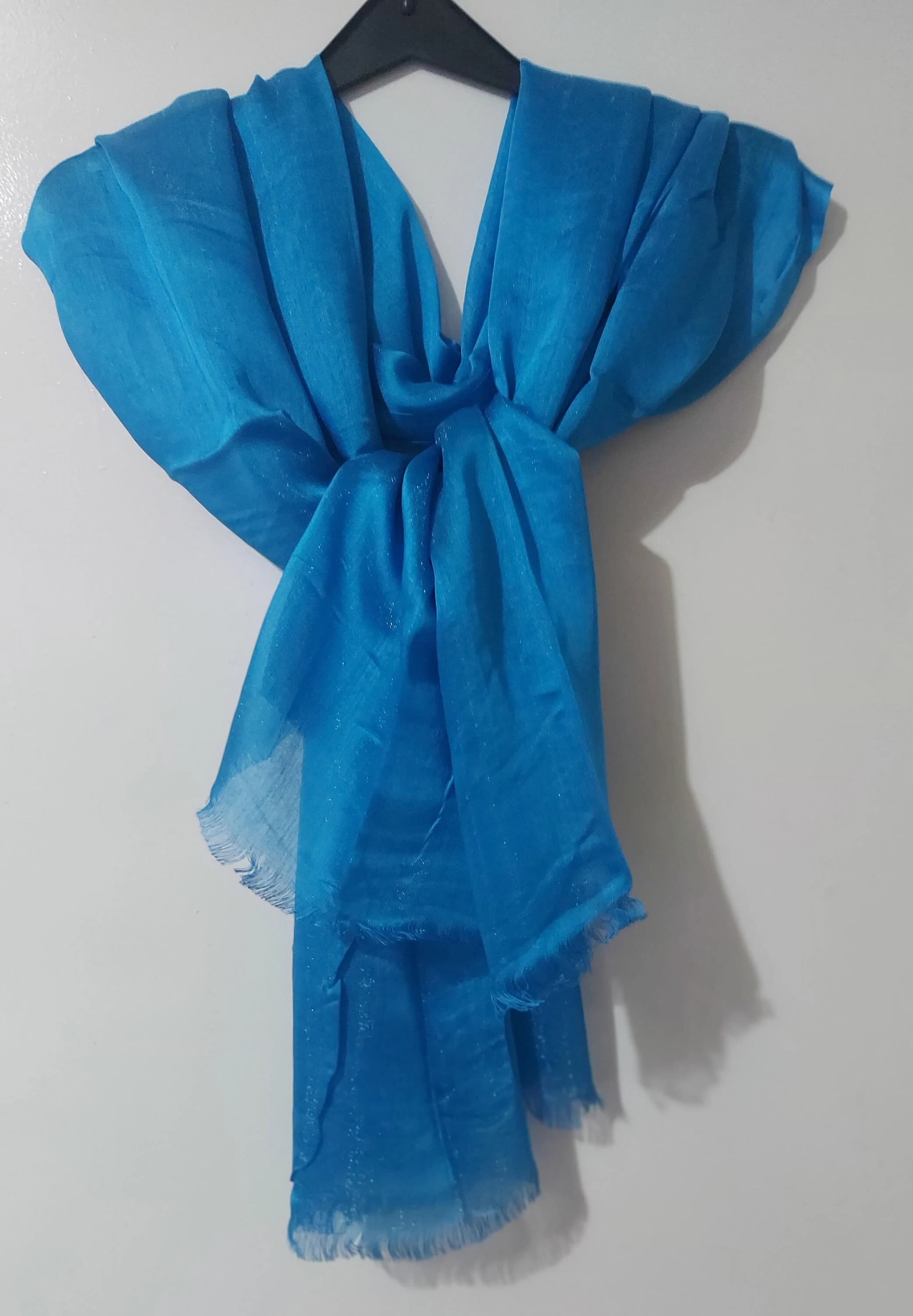Turquoise Blue WEDDING-Party Bright Stole,Evening-Prom-Party Bridal Shimmer Large Shrug,Graduation Cape,Bridesmaids Wrap,Women Soft Shawl