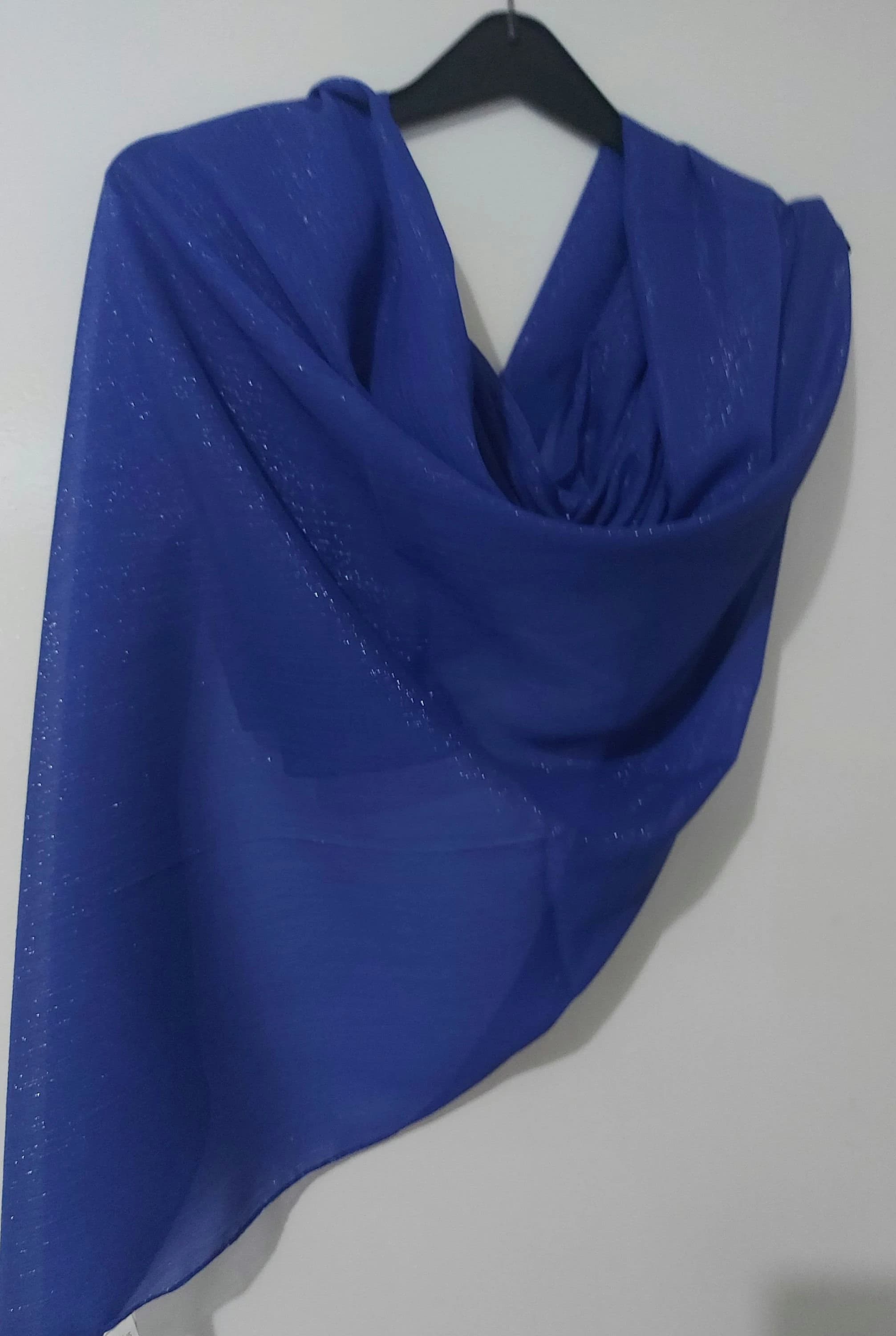 Royal Blue WEDDING Cape,EVENING-Dinner PARTY Bridal Gilitter Shimmer Large Shrug,Graduation Cape ,Bridesmaid Wrap,Women Silky Tulle Shawl