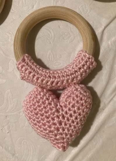 Crocheted Heart Rattles - image 3