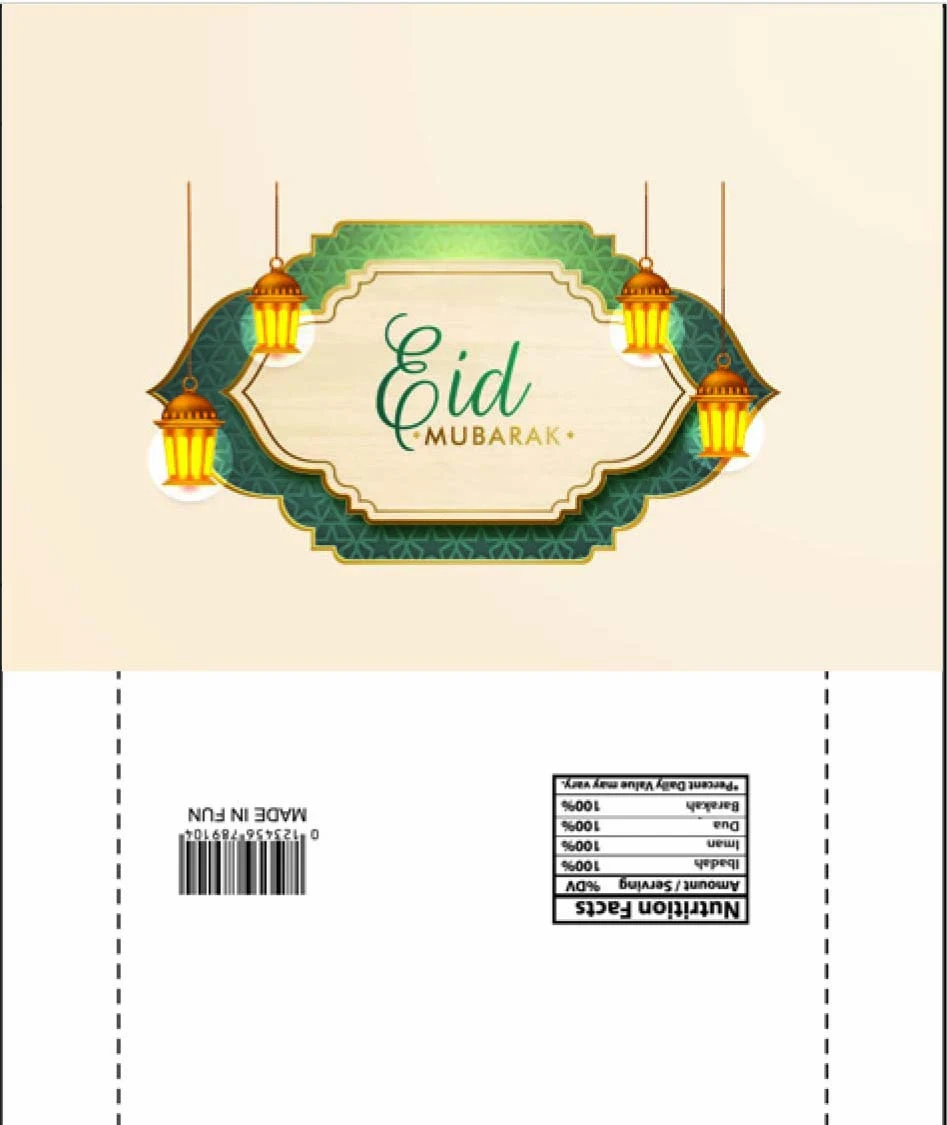 Eid Mubarak Kit Kat Candy Bar Wrapper
