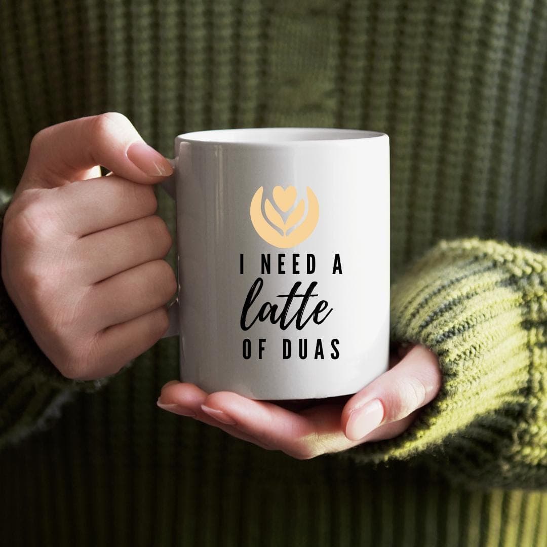 Islamic Quote Ceramic Mug, I Need A Latte Of Duas - image 3