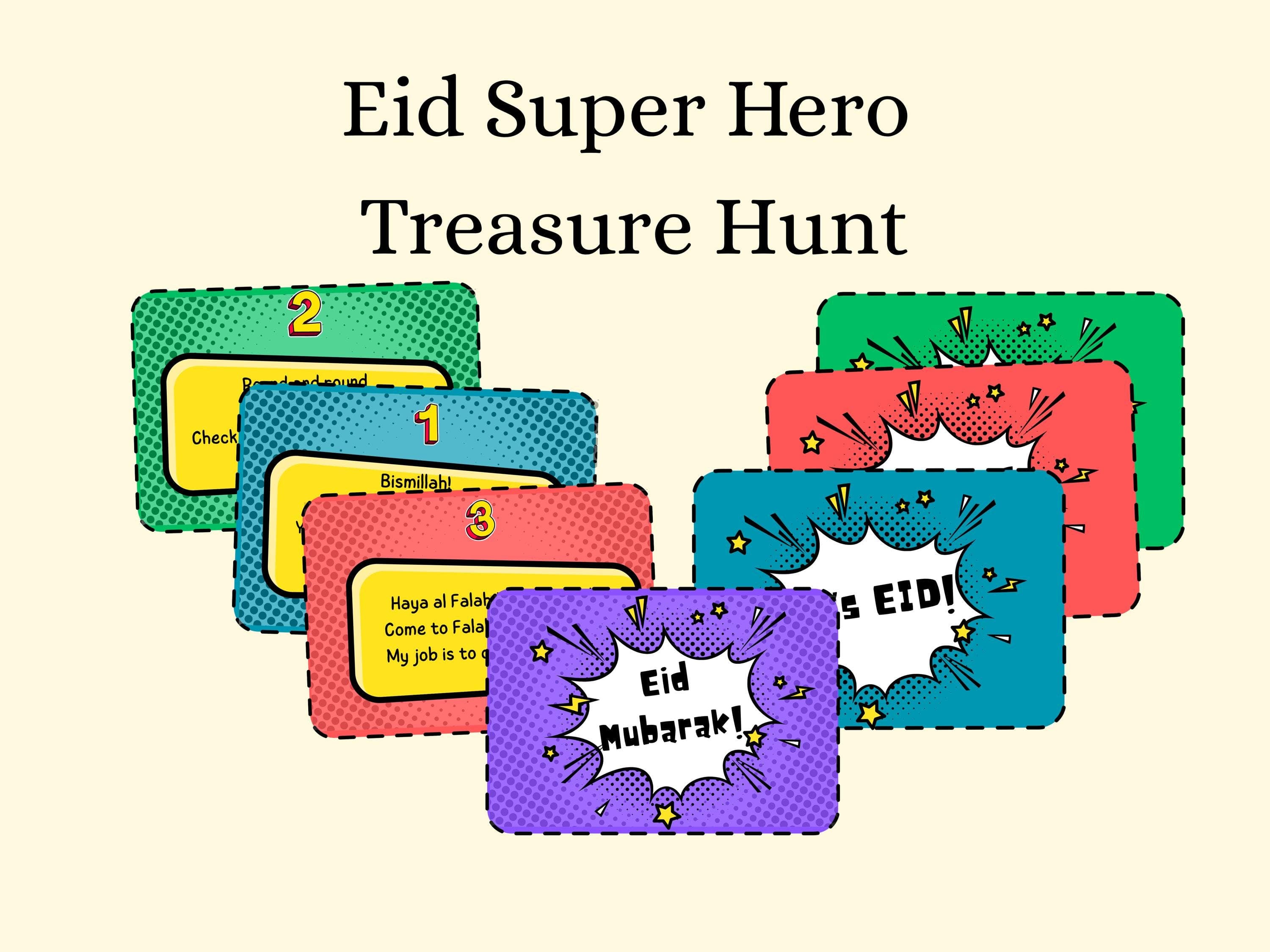 Eid Scavenger Hunt Printable for Kids | Superhero Eid Treasure Hunt Game | Islamic Eid Morning Surprise Activity | Gift Hunt PDF - image 3