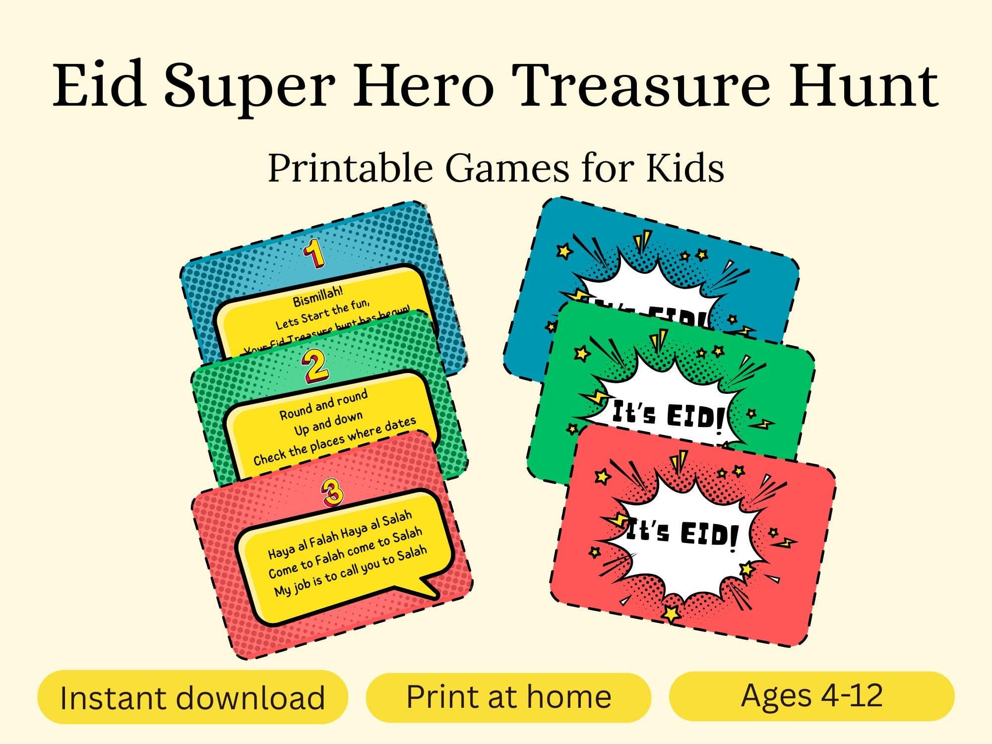 Eid Scavenger Hunt Printable for Kids | Superhero Eid Treasure Hunt Game | Islamic Eid Morning Surprise Activity | Gift Hunt PDF - image 4