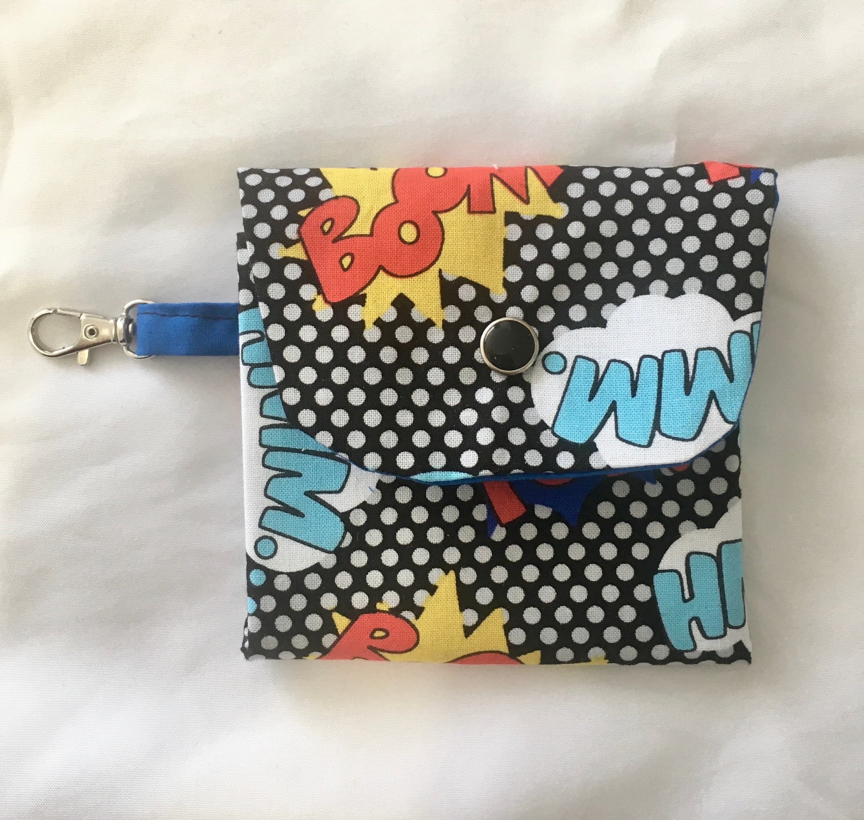 Kids Coin Wallet: 100% Cotton Snap Closure Change Purse