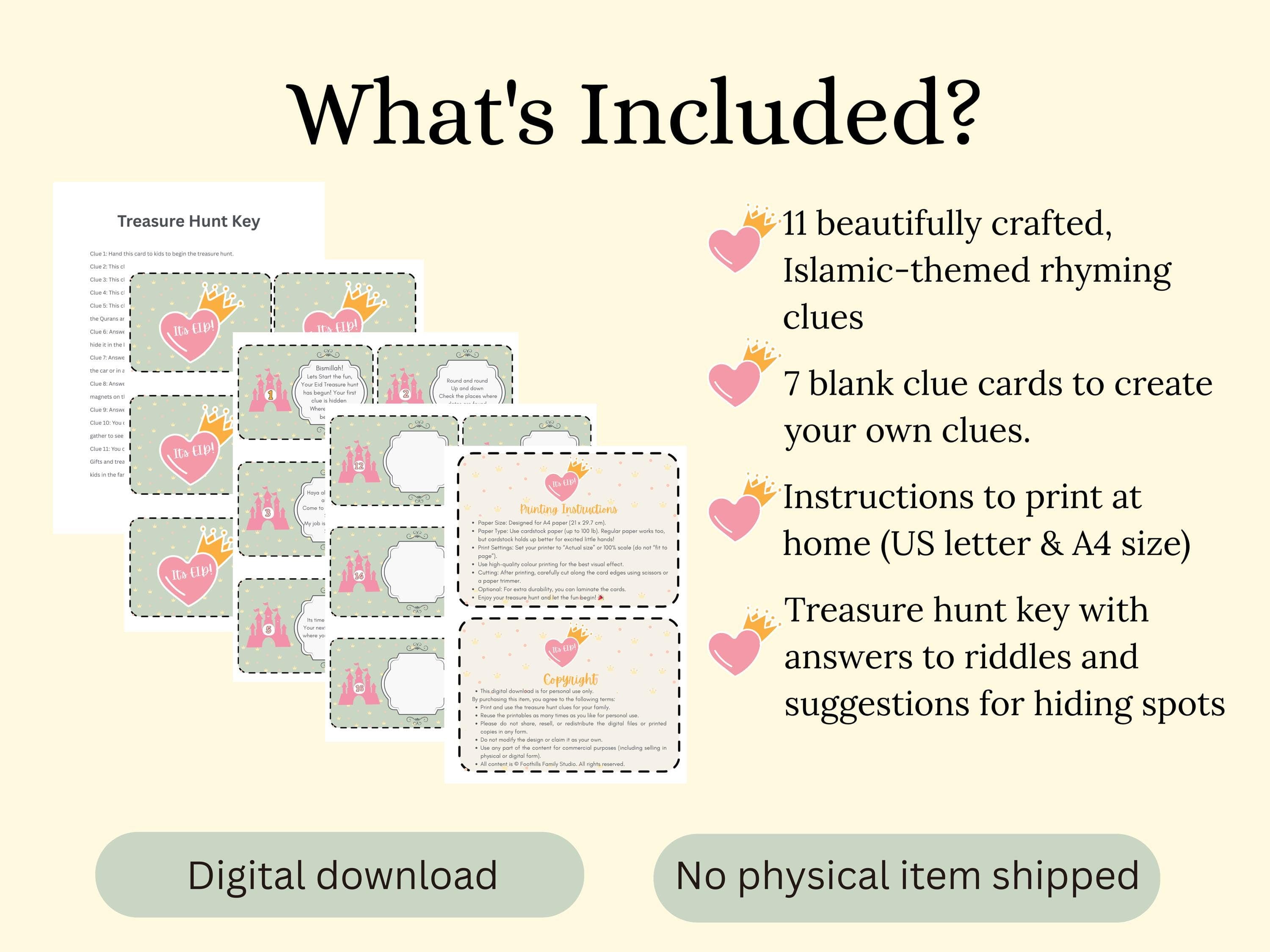 Eid Scavenger Hunt Printable for Kids | Princess Eid Treasure Hunt Game | Islamic Eid Morning Surprise Activity | Gift Hunt PDF - image 4