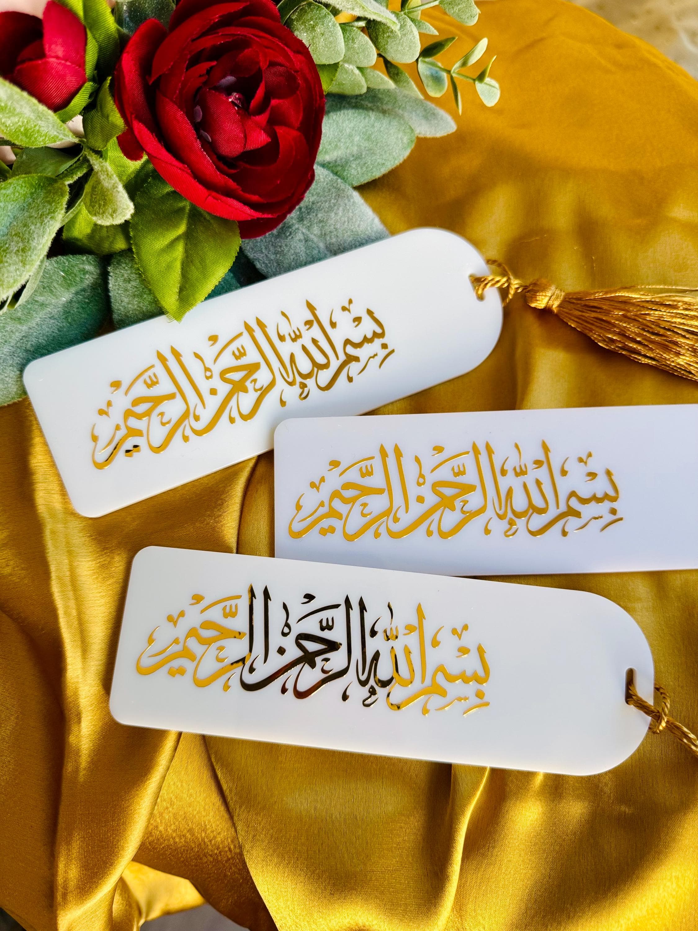 Acrylic Islamic bismillah rabbi zidni ilma bookmarks,Ramadan Muslim Gift Favor & sovereigns, islamic favor, Ramadan calligraphy bookmarks