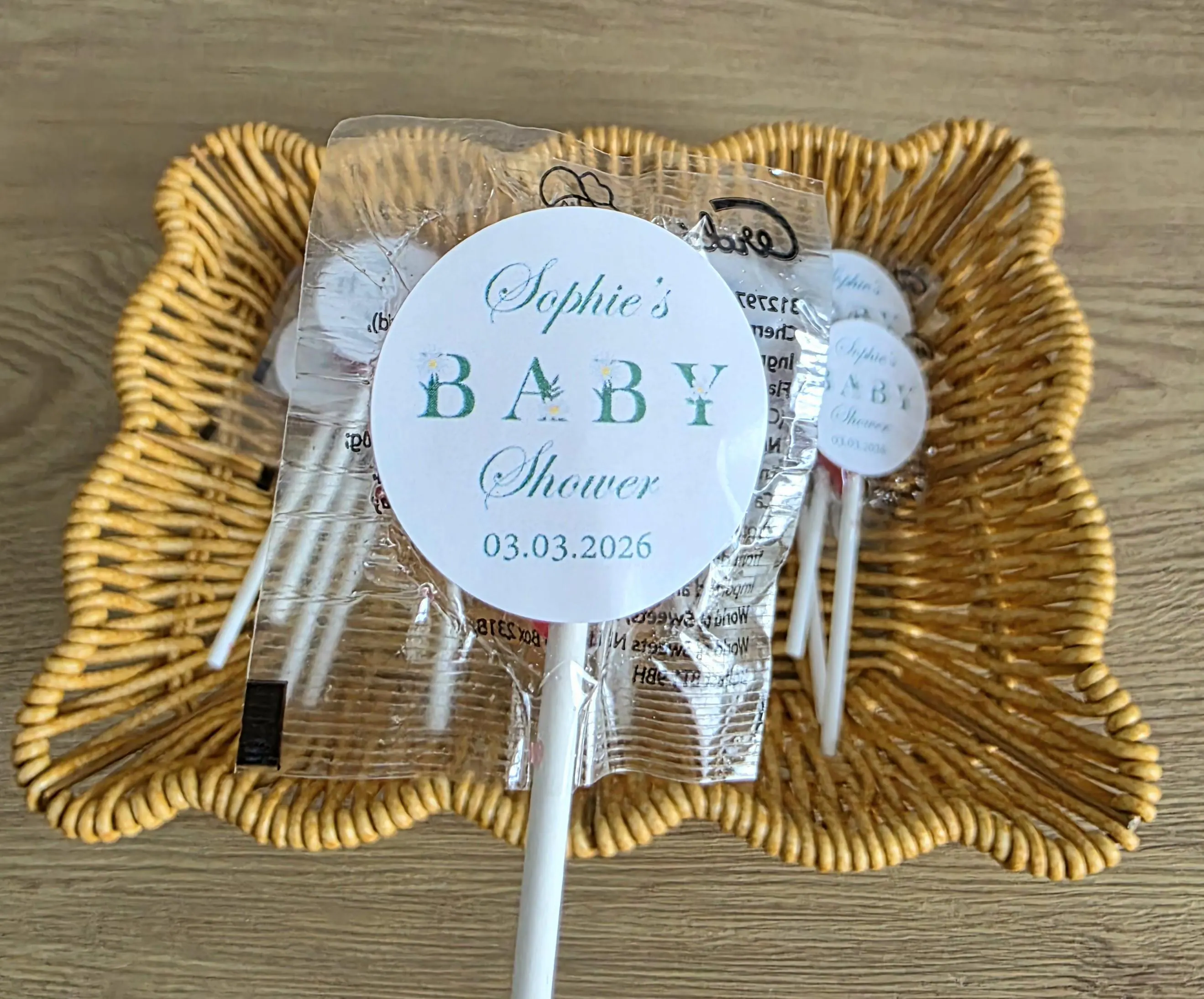 Personalised Lollies/Lollipops | Vegan Lollipops | Baby Shower Favours | Baby Shower | Party Favours | Sweets