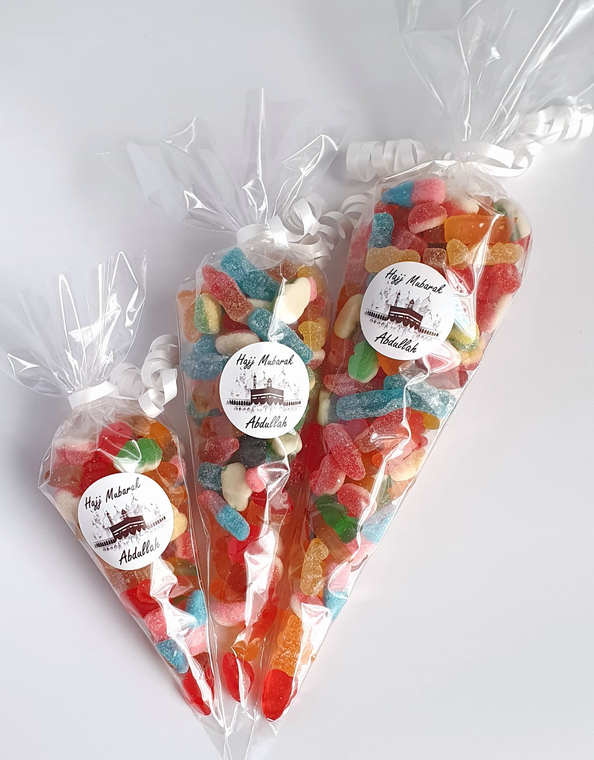 Umrah Mubarak Sweet Cones | Hajj Mubarak | Halal Sweet Cones | Hajj Gift | Umrah gift | Personalised Stickers | Hajj/Umrah Party Favours - image 4
