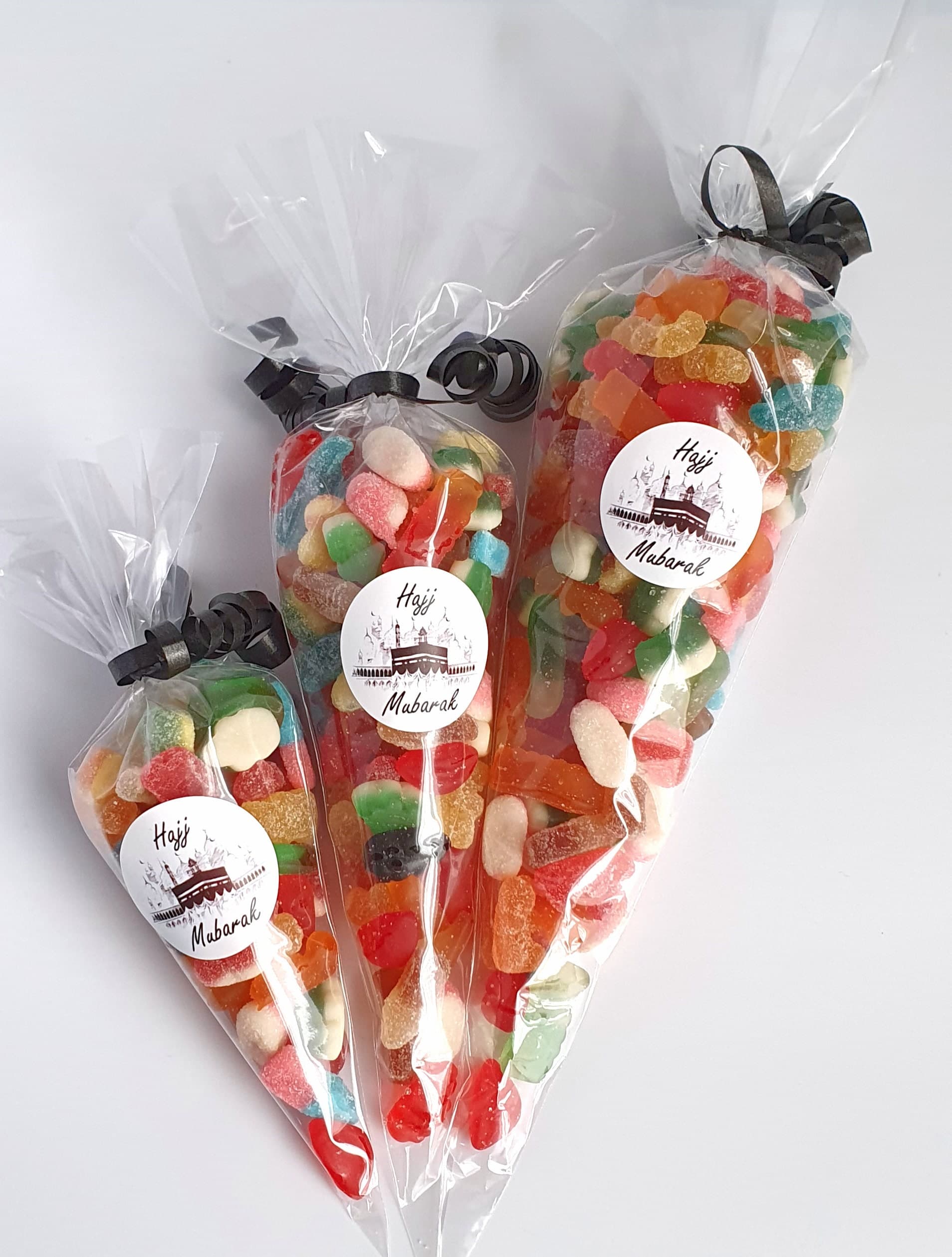 Hajj Mubarak Sweet Cones | Umrah Mubarak | Halal Sweet Cones | Hajj Gift | Umrah gift | Personalised Stickers | Hajj/Umrah Party Favours - image 3