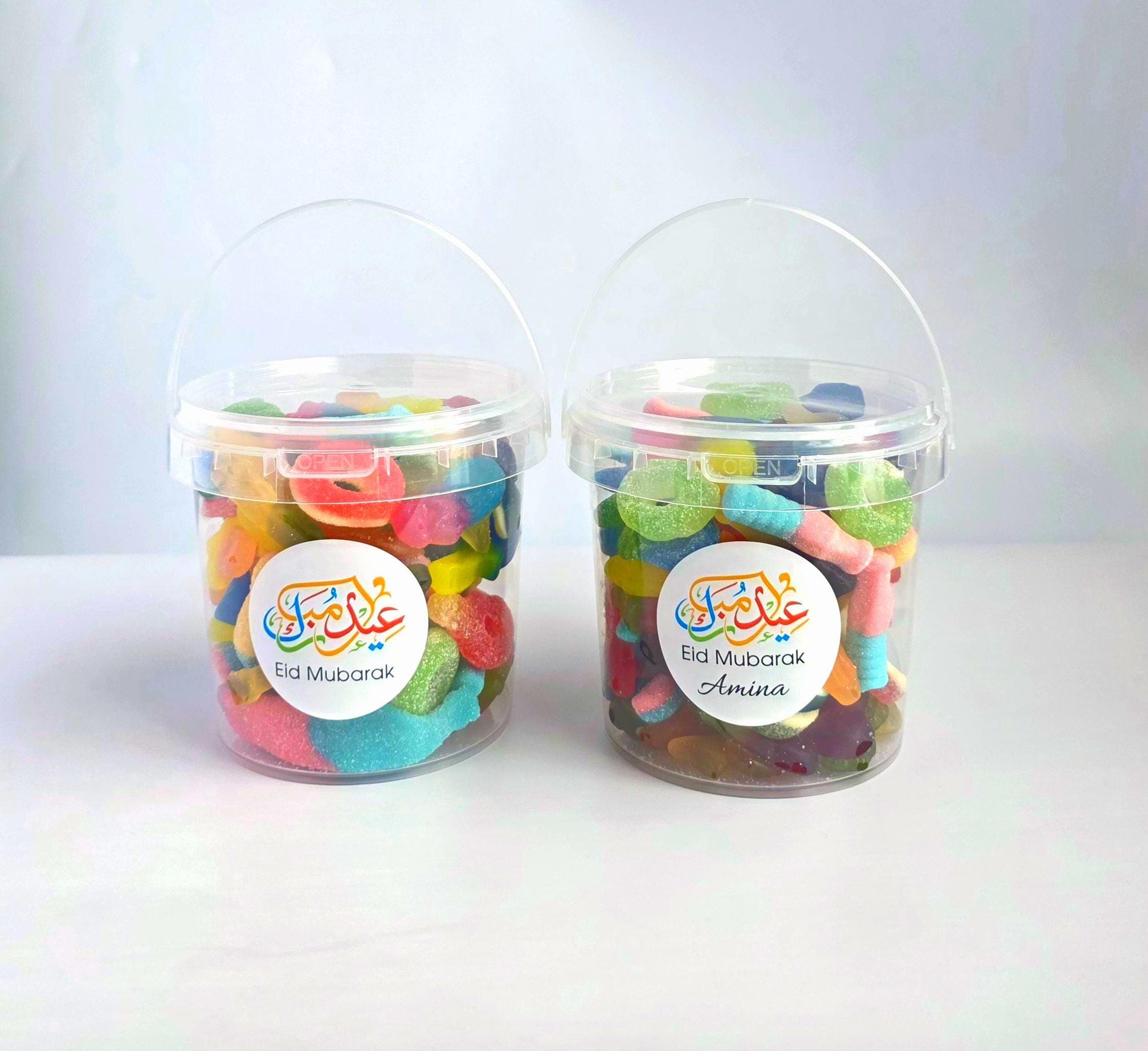Personalised Ramadan & Eid Mubarak Sweet Buckets | 650g Mixed Halal Sweets Gift | Ramadan Treat Box | Eid Gifts For Kids And Family - image 4