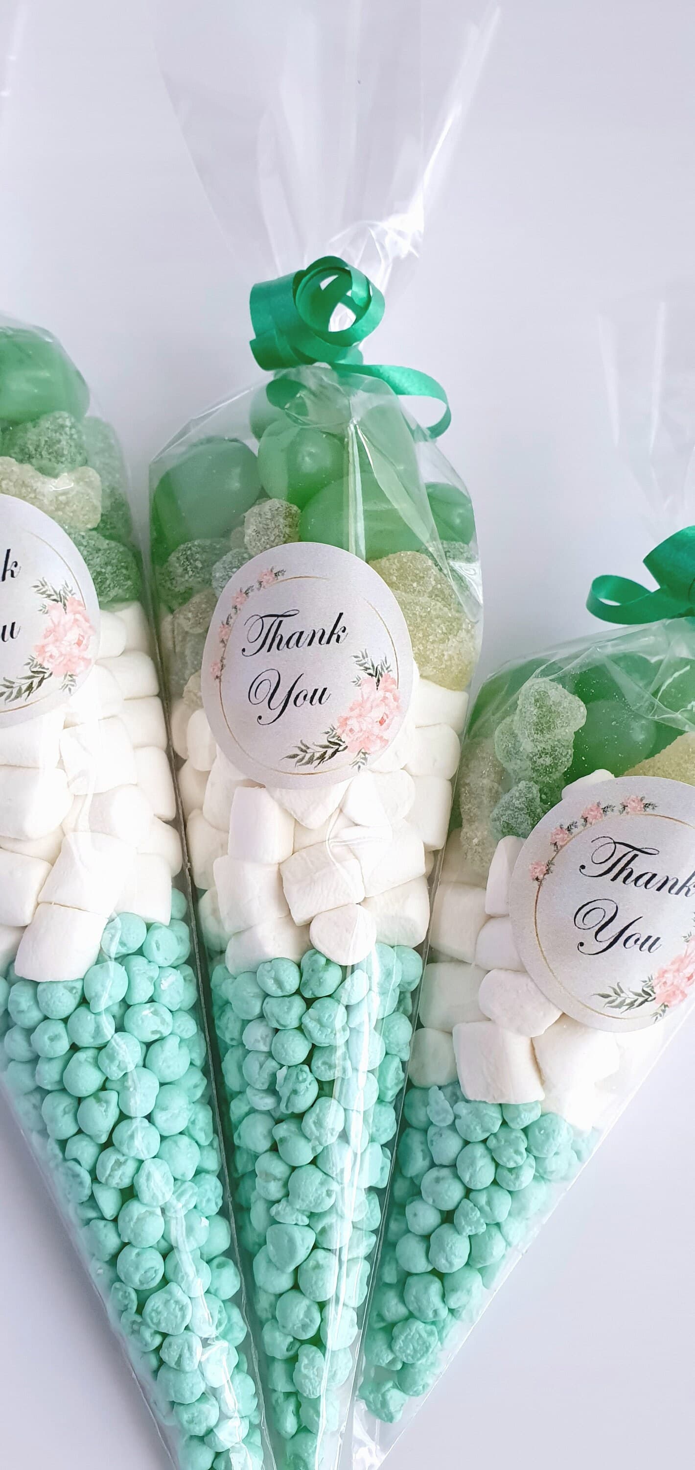 Personalised Pre Filled Halal Green Sweet Cones | Bridal Shower | Birthday Parties | Baby Shower | Wedding Favours | Party Favours | Sweets - image 4