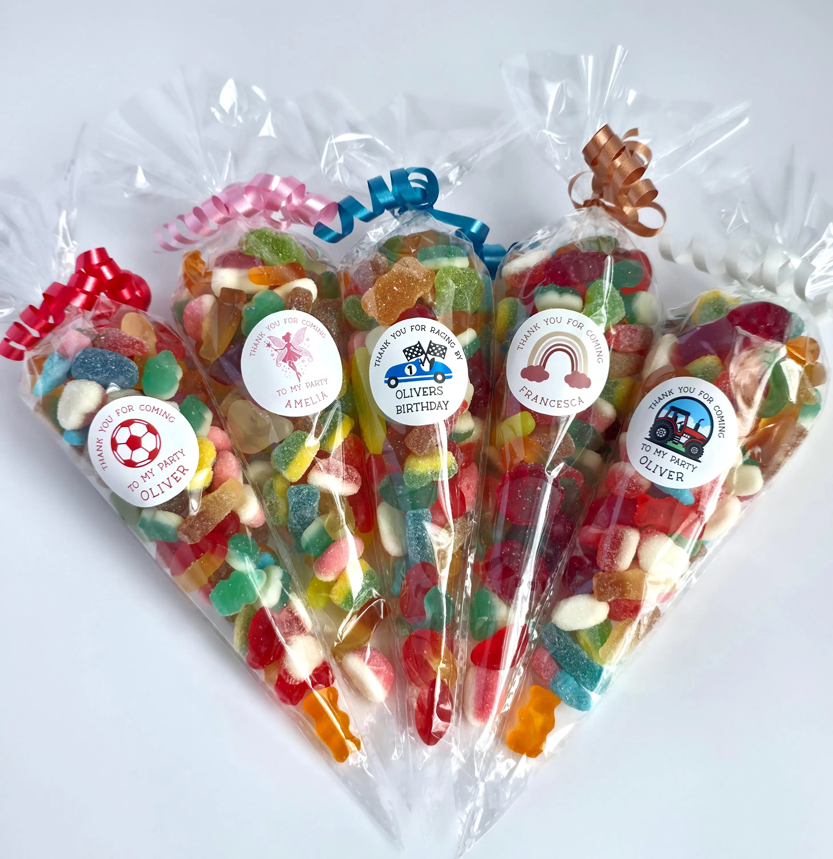 Personalised Pre-Filled Kids Party Sweet Cones | Childrens Birthday Party  | Themed Parties | Custom Sweet Cones | Thank you Sweets | Party