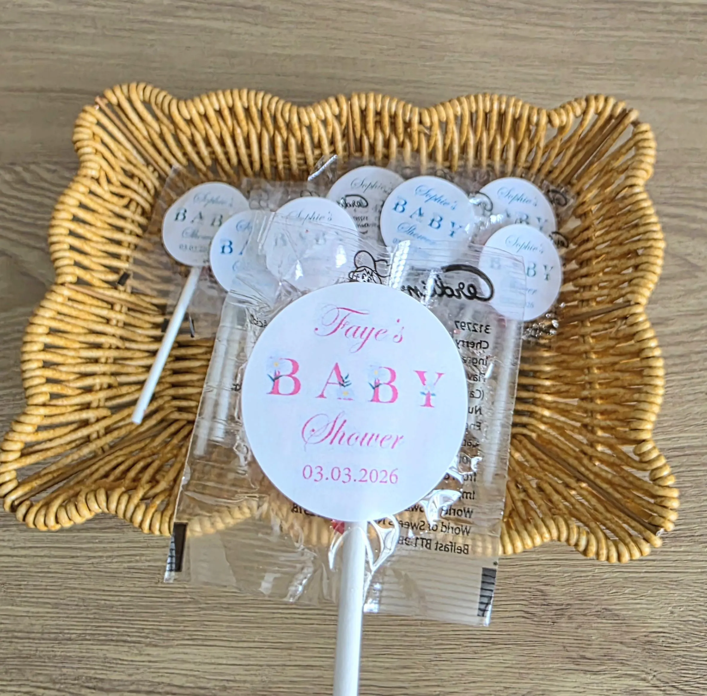 Personalised Lollies/Lollipops | Vegan Lollipops | Baby Shower Favours | Baby Shower | Party Favours | Sweets